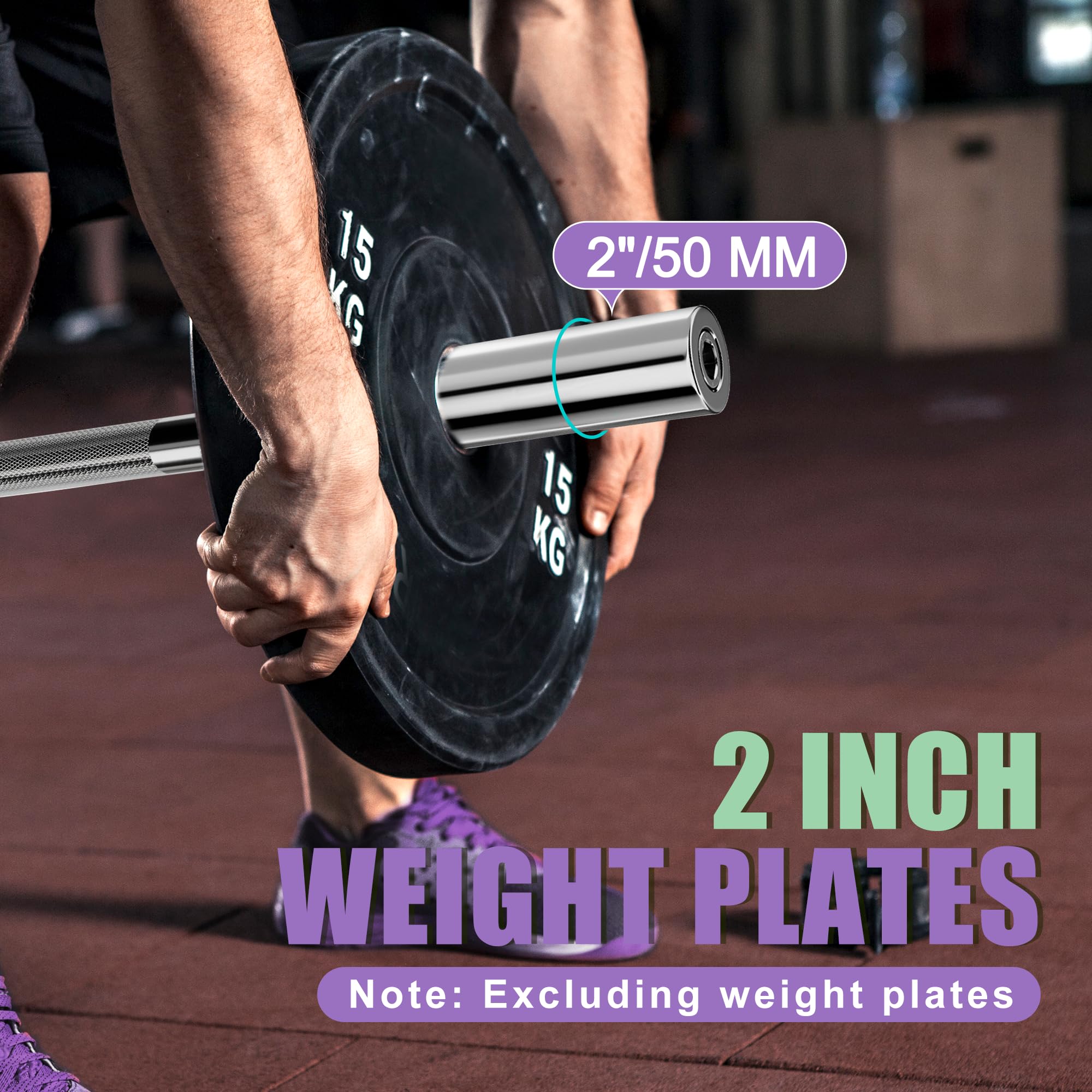 Olympic EZ Curl Bar 4ft 5ft 6ft 7ft - 300lb 400lb 500lb 600lb Weight Capacity - Strength Training Barbell for Home Gym - Perfect for Bicep Curls, Triceps Workouts & Full-Body Exercises