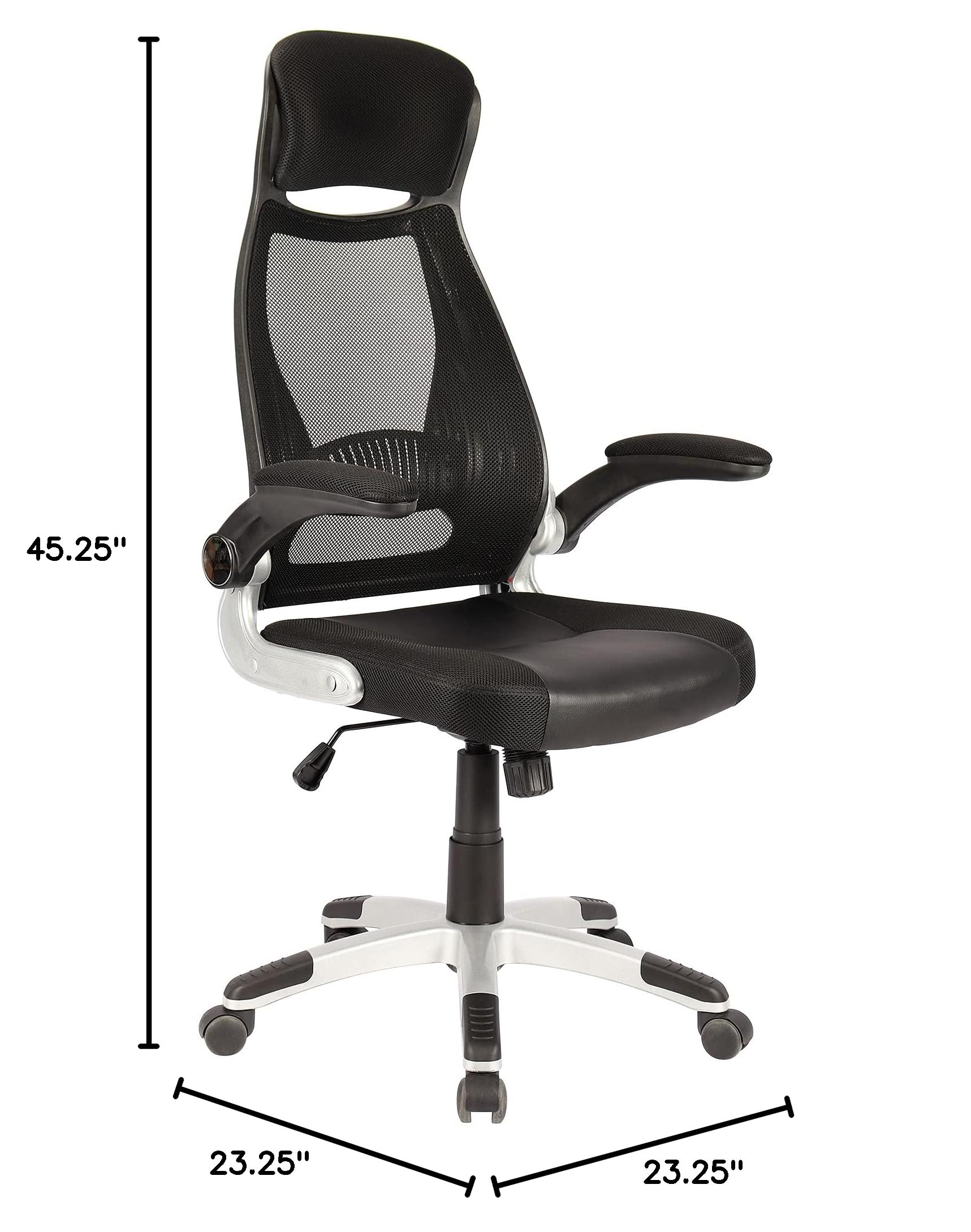 Ergonomic Modern Office Chair - Adjustable Height, Lumbar Support & Swivel - Black Mesh Computer Desk Chair for Home & Office Workspace - Perfect for Long Hours of Sitting & Productivity