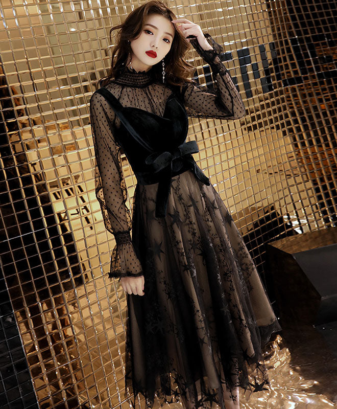Elegant Black Tulle Lace Short Prom Dress - Sexy Homecoming Party Dress for Women - Perfect for Prom Night, Homecoming Dance & Special Occasions