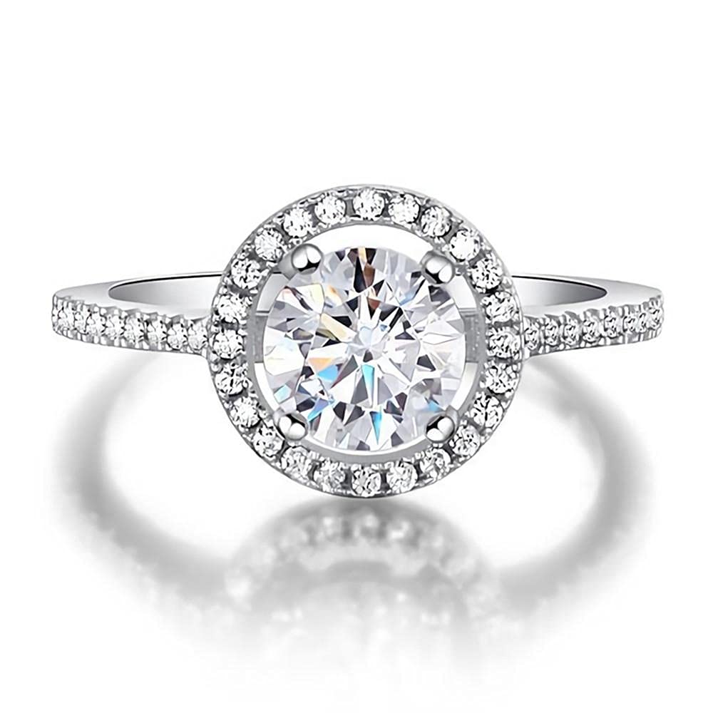 YDD Moissanite Engagement Rings for Women - 1 Carat Round Cut, 10K/14K/18K Gold with Free Engraving | Perfect Wedding Proposal, Anniversary Gift & Bridal Jewelry