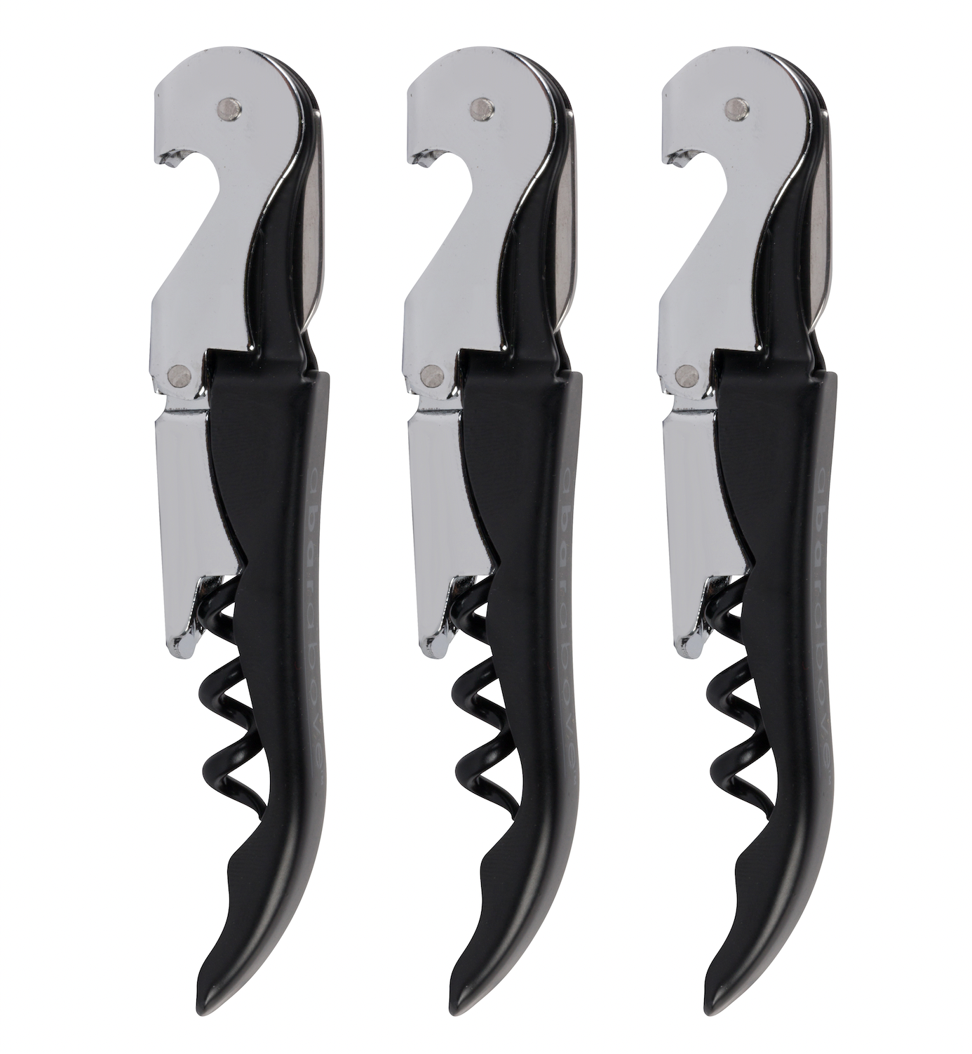 Premium Stainless Steel Black Wine Opener - Corkscrew Bottle Opener with Foil Cutter & Ergonomic Handle for Easy Opening - Perfect for Home Bars, Wine Tastings & Gifts