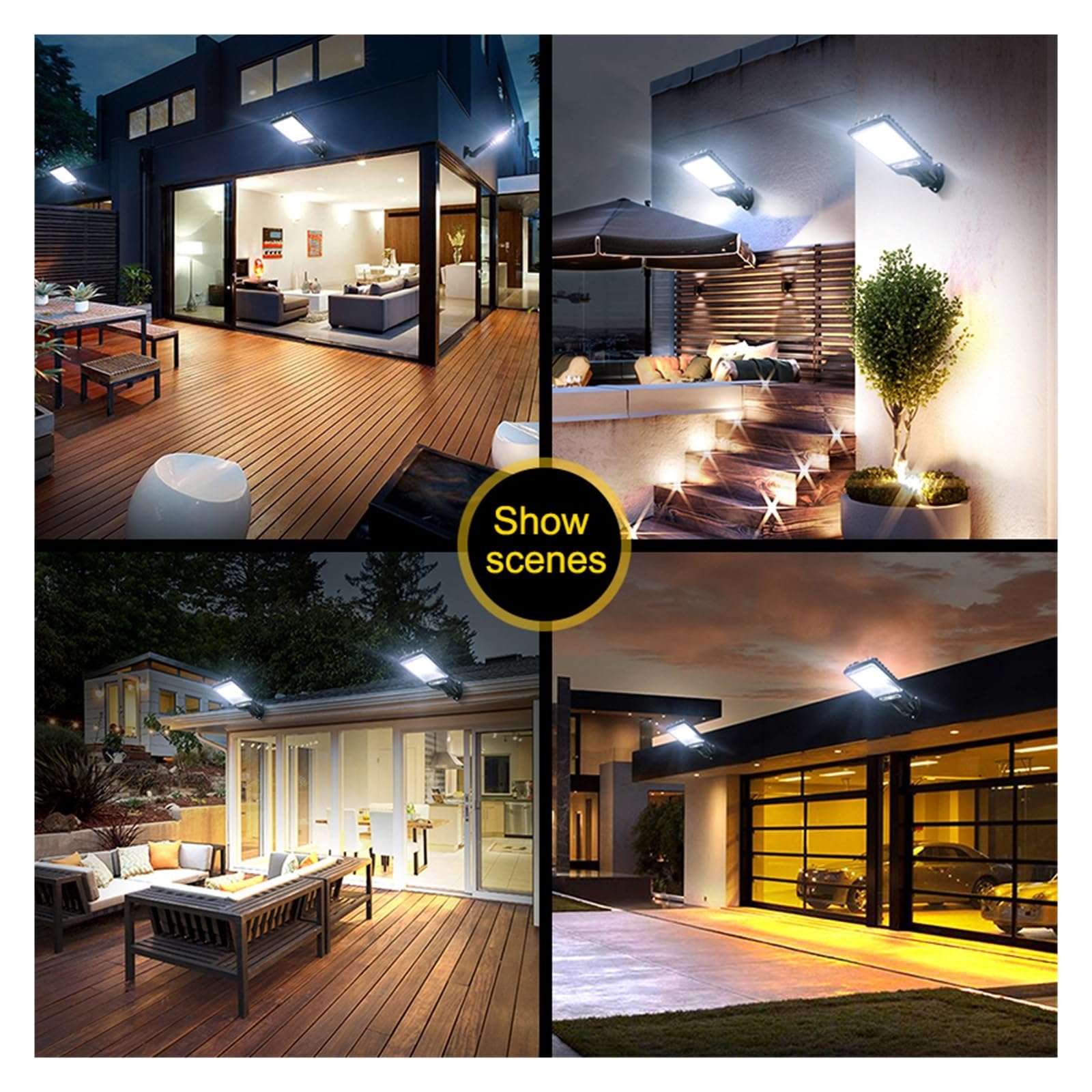 Solar Powered Outdoor Lights - Waterproof Motion Sensor Security Lighting with 3 Light Modes for Garden, Patio, Pathway & Yard (2 Pack) - Perfect for Home Security & Landscape Illumination