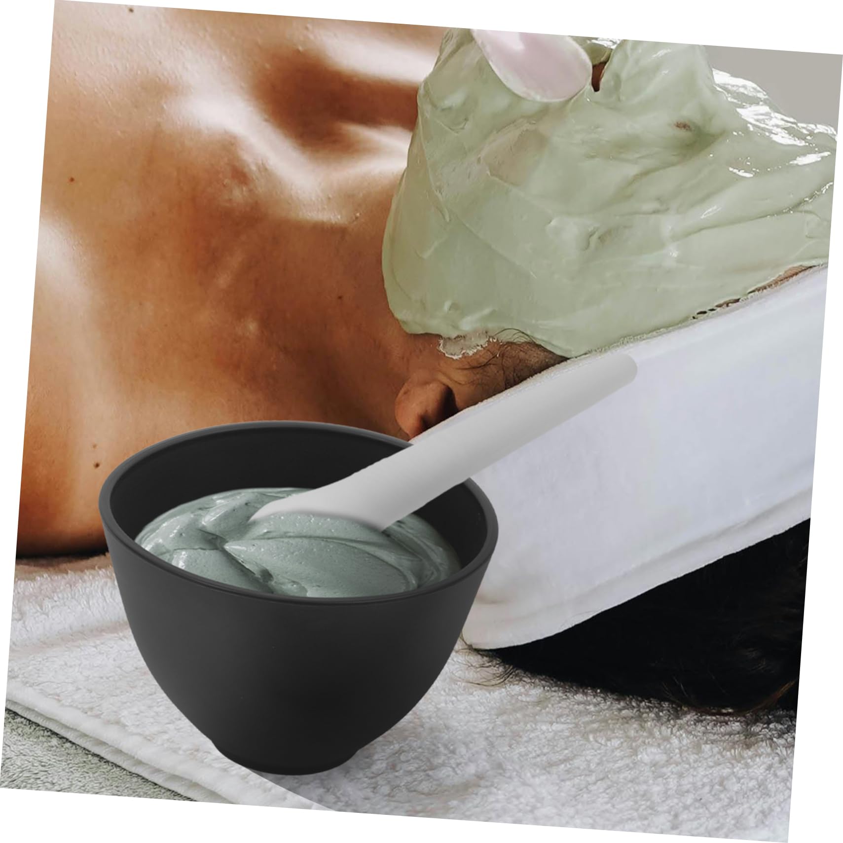 1 Set Black PP Silicone Facial Mask Mixing Bowl - DIY Skin Care Blender for Peel Off Masks, Facemask Application & Skincare Routine - Perfect for At-Home Spa, Beauty Treatments & Professional Salon Use