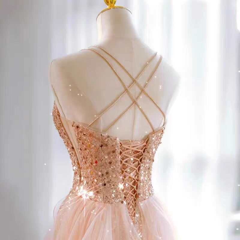 Elegant A-Line Sequin Long Prom Dress for Formal Party Gown J3087 - Perfect for Homecoming, Prom Night, Evening Galas and Special Occasions