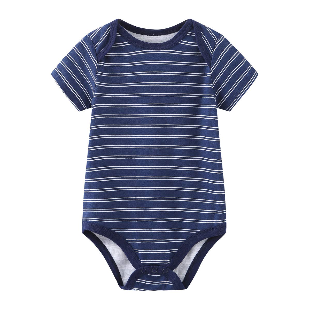 KiddieZoom Newborn Baby Unisex Cotton Bodysuits 5-Pack - Soft Organic Onesies for Infants 0-3 Months | Perfect Baby Shower Gift & Everyday Comfort Wear