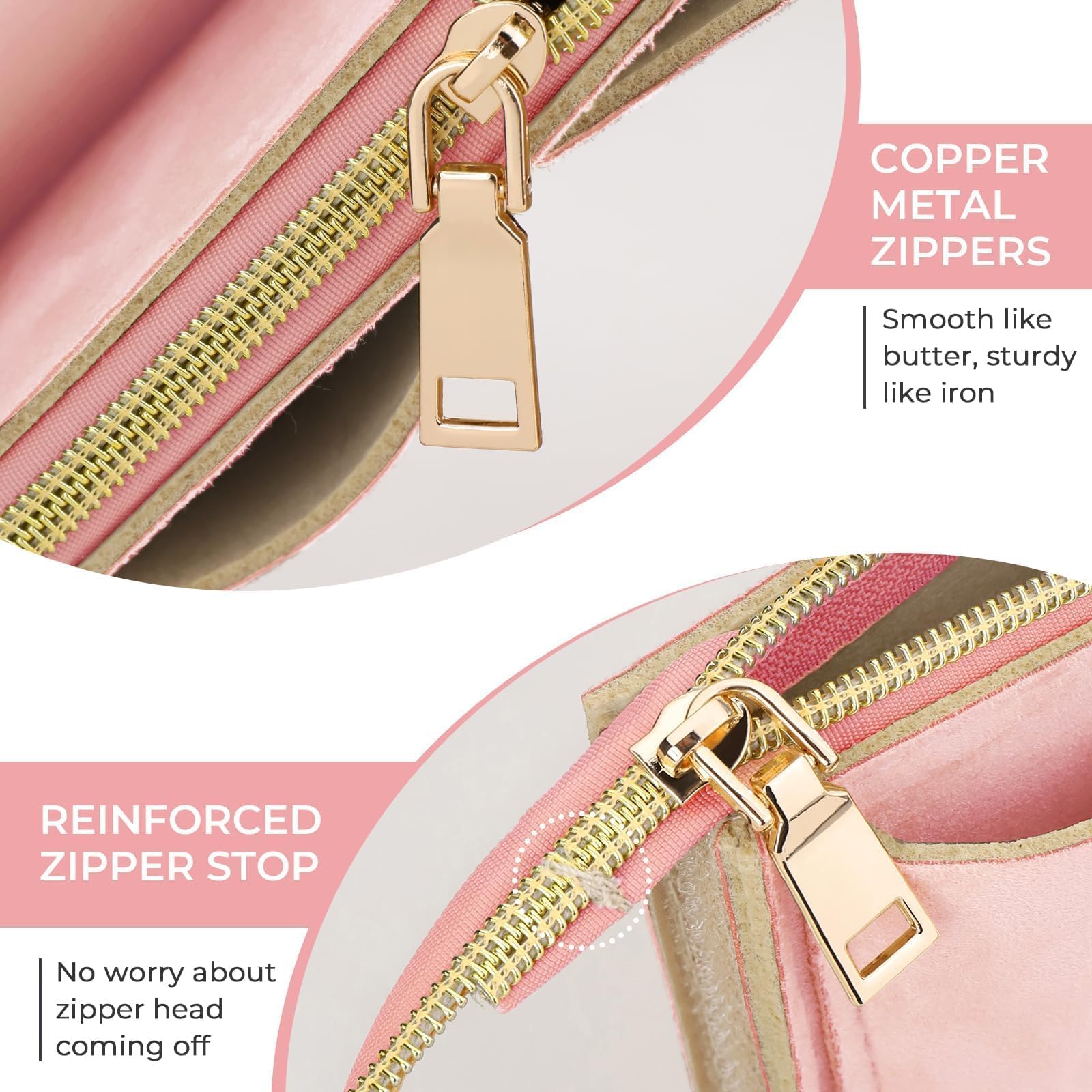 OPPOSHE Suede Purse Organizer Insert for Tote Bag - Sturdy Felt Handbag Organizer with Zipper - Fits Neverfull, Speedy & More Bags - Medium Size Pink - Perfect for Travel, Work & Daily Organization