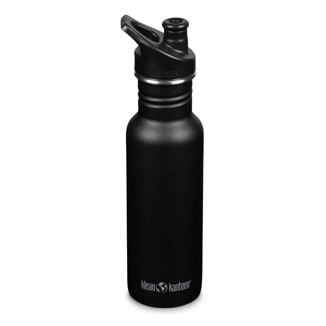 Klean Kanteen Classic 18oz Stainless Steel Water Bottle with Sports Cap - Leakproof, BPA-Free, Eco-Friendly Reusable Water Container for Hiking, Gym & Outdoor Activities
