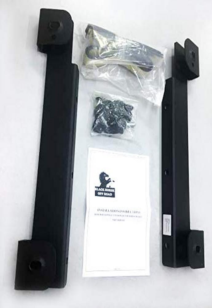 Black Horse Bracket - Compatible with 2015-2020 Ford F-150, 2019-2022 Ram 1500/2500/3500 (RBB-FO) - Heavy Duty Truck Accessory for Off-Road & Towing