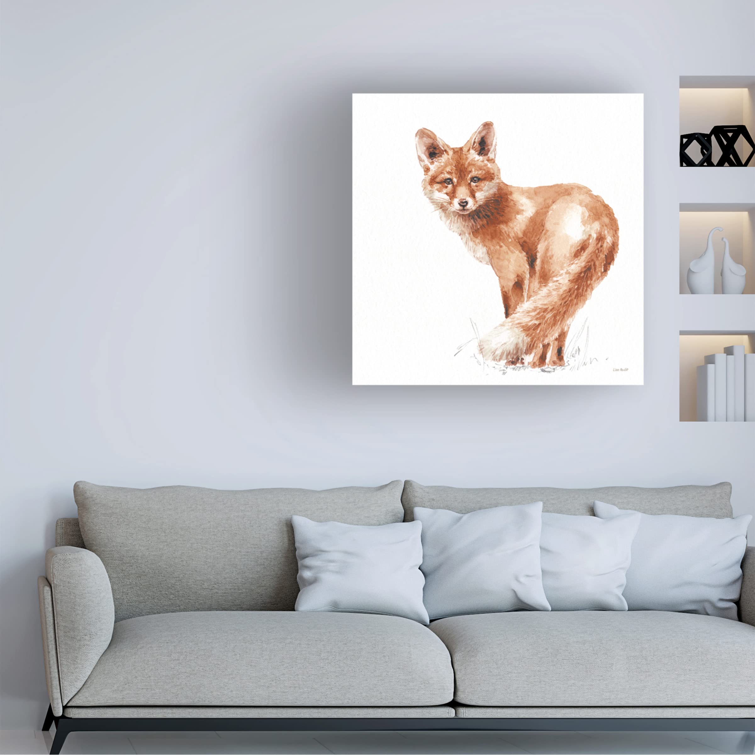 Lisa Audit 'Forest Friends XI Red' Canvas Wall Art - Modern Home Decor for Living Room, Bedroom & Office - High-Quality Framed Print