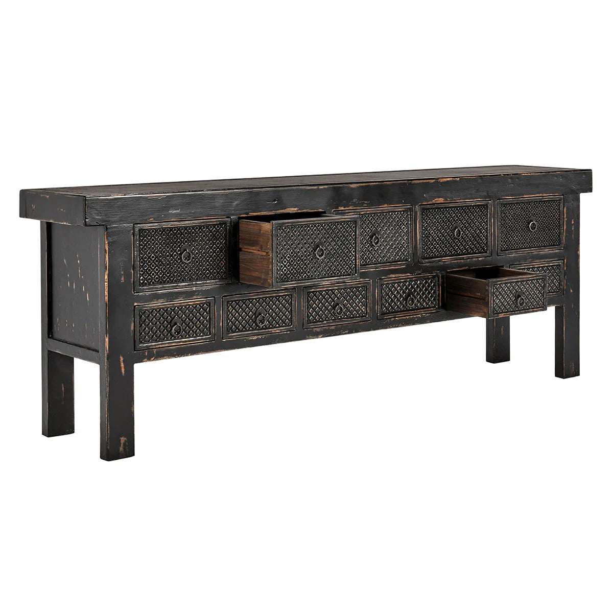 Thomas Modern Wooden Console Table - Entryway Sofa Table with Storage Shelf for Hallway, Living Room & Bedroom Decor