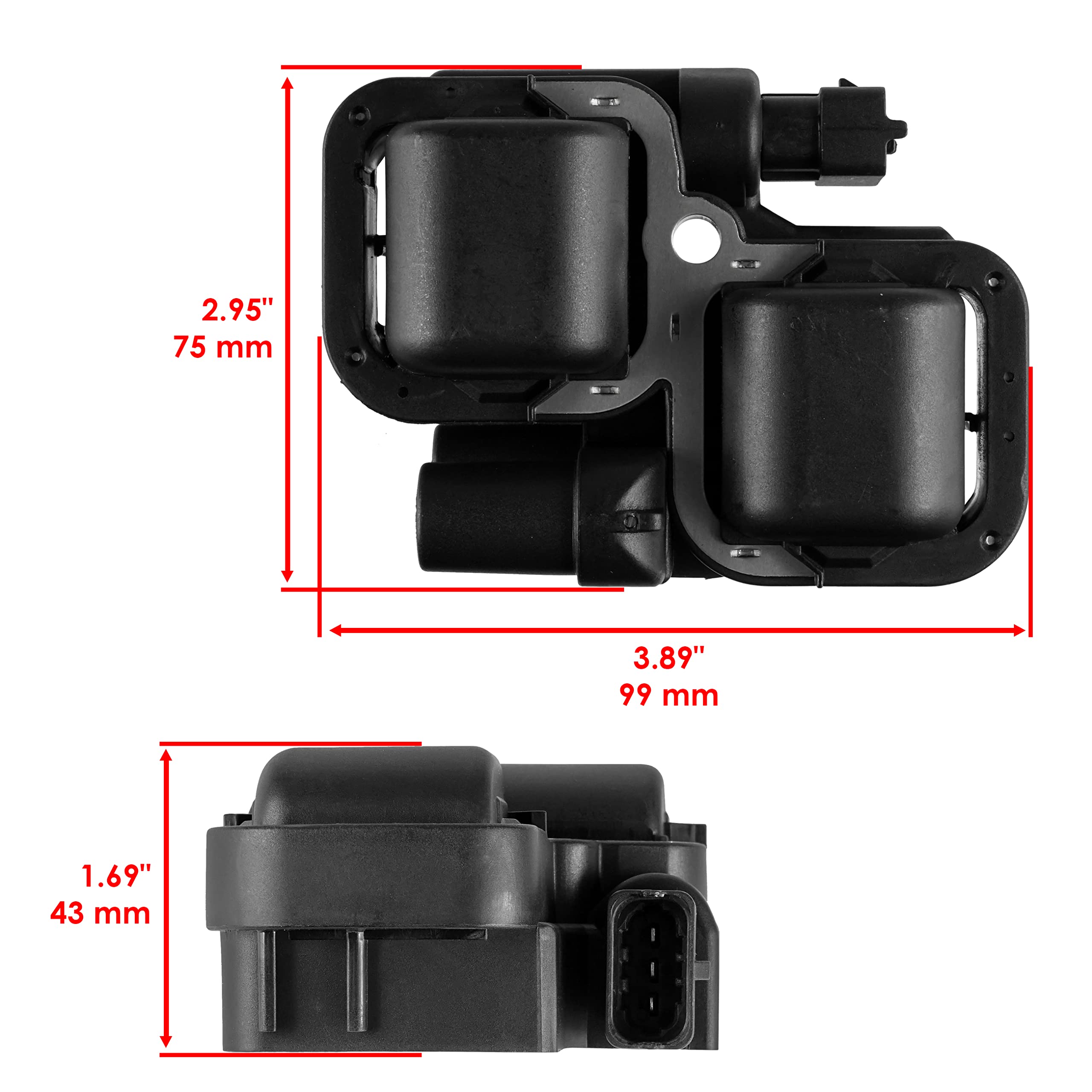 Caltric Ignition Coil Replacement for Can-am Outlander 500 4X4 Std DPS XT XTP EFI 2007-2015 - High Performance Spark Plug Coil for Off-Road ATV & UTV Adventures