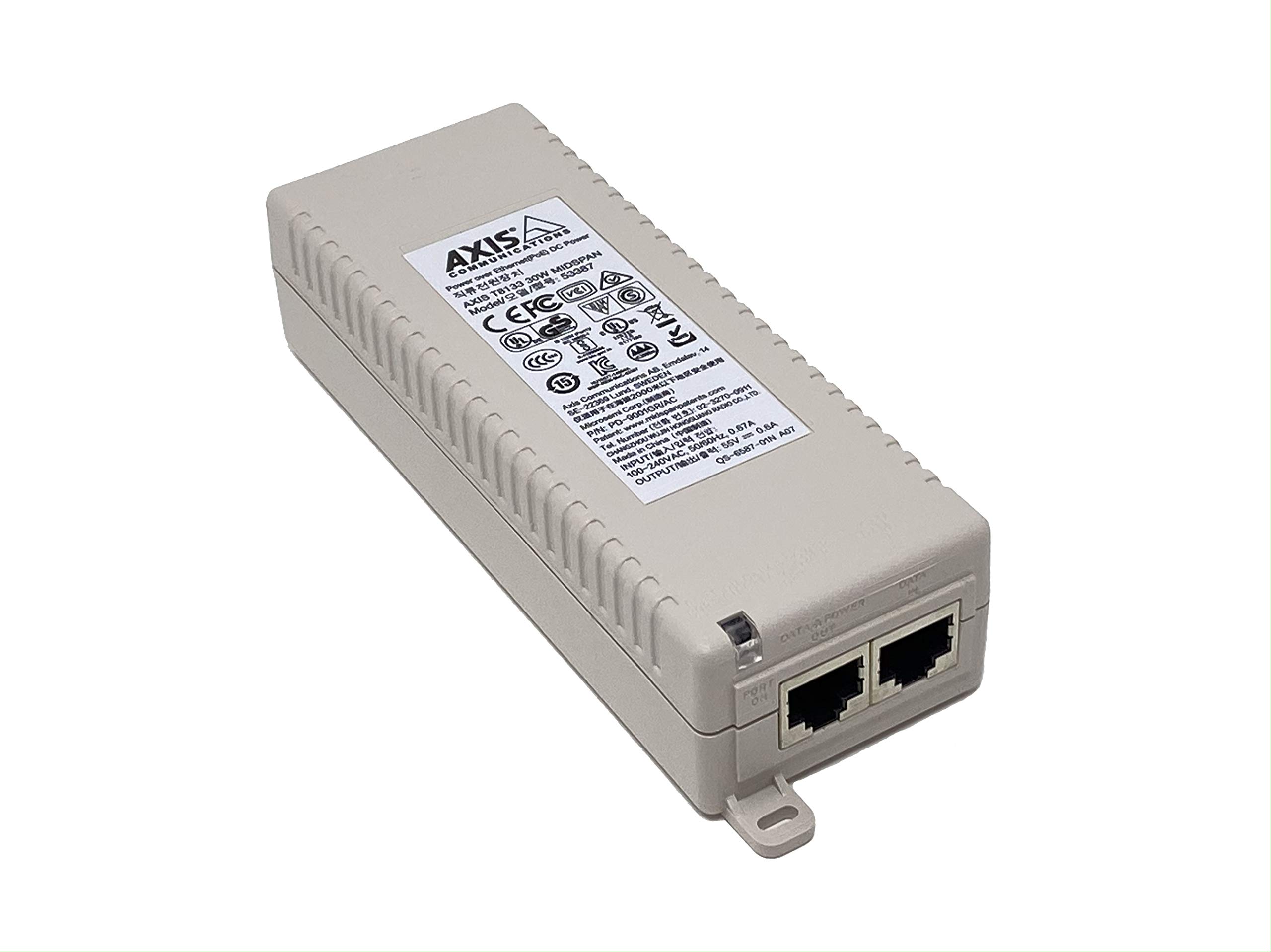 Axis Communications 5900-294 PoE Injector - 48V Power Over Ethernet Adapter for IP Cameras & Network Devices | Outdoor & Indoor Use