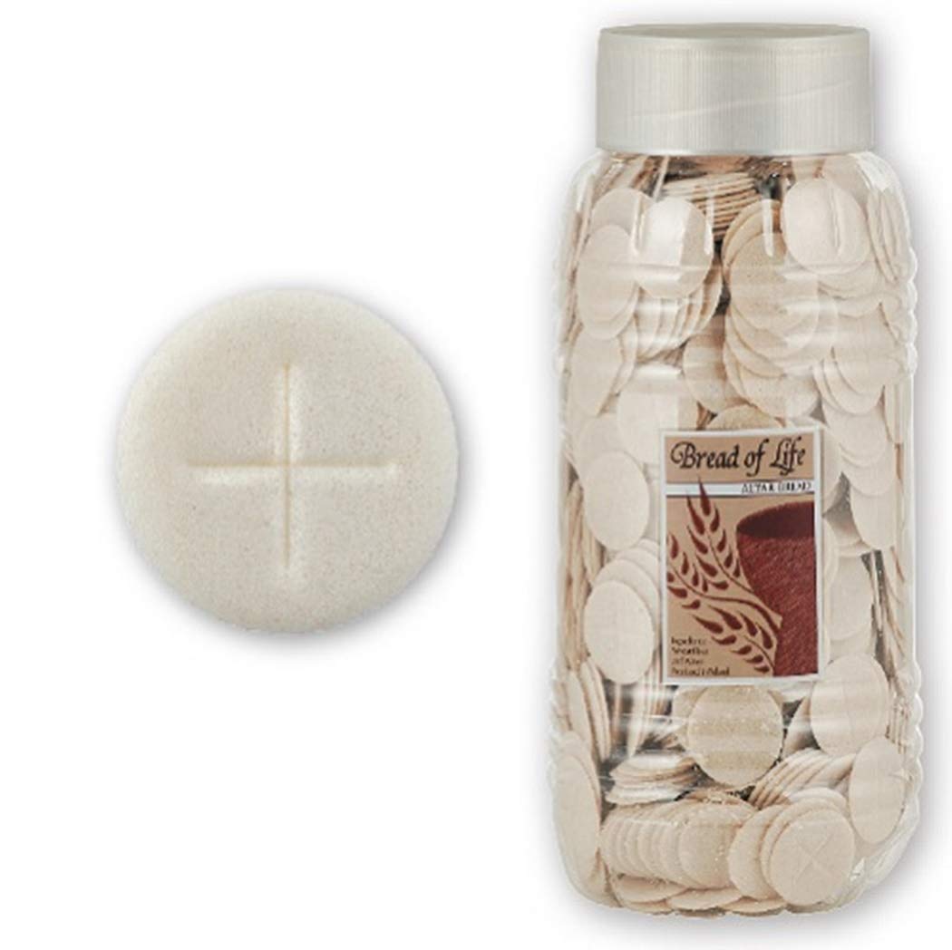 Bread Of Life Altar Bread Wheat Hosts - 1 3/8 Inch Communion Wafers (900 Count) - Perfect for Catholic Mass, Church Services & Religious Ceremonies
