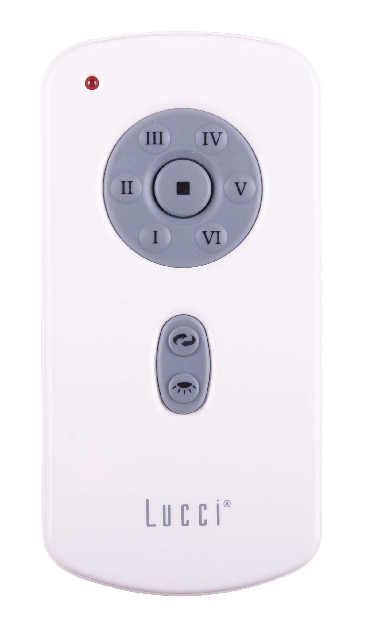 Lucci Air 52052802 White Remote Control - 4.2 Inch Wireless Remote for Ceiling Fans & Lights | Perfect for Living Room, Bedroom & Home Office