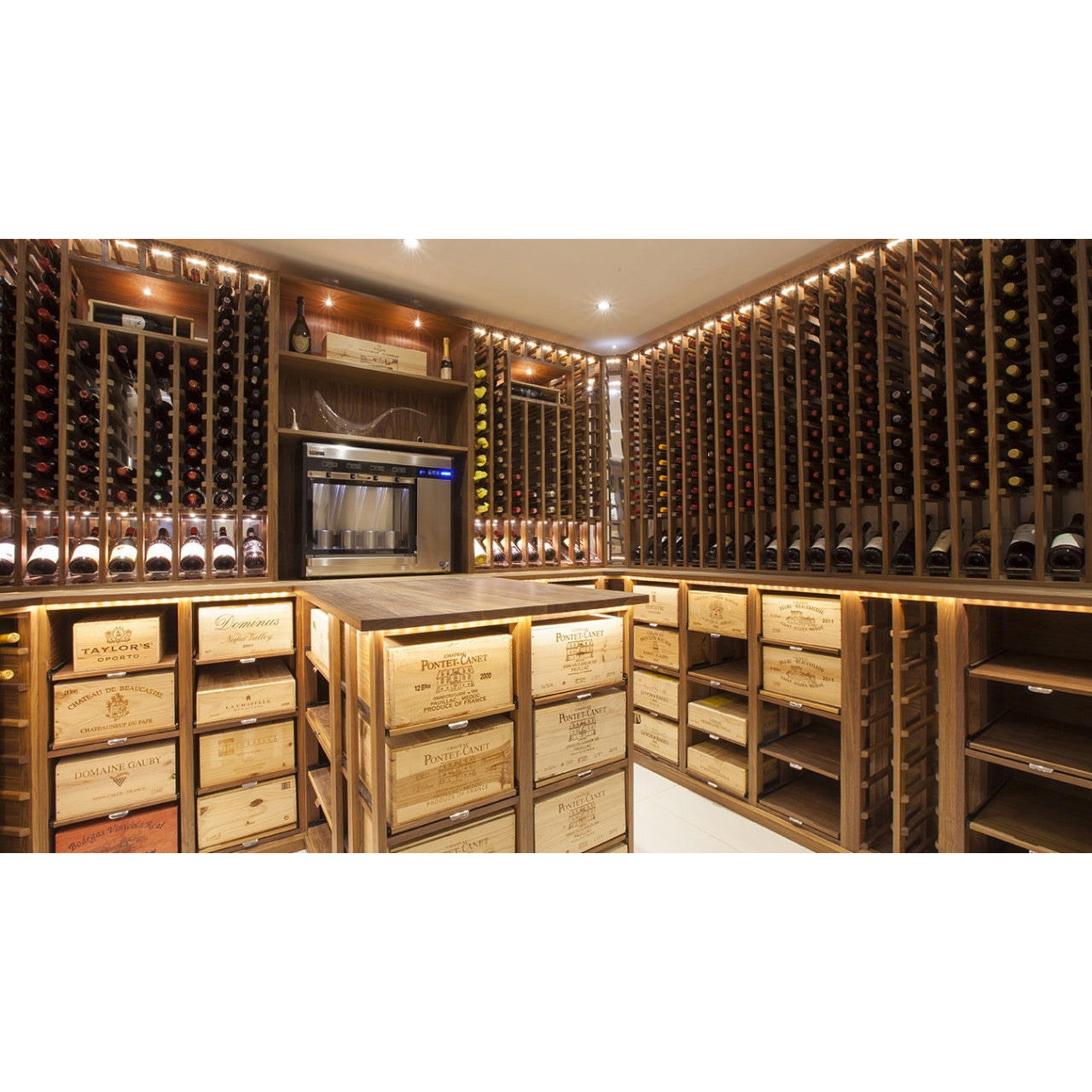 42 Bottle Wooden Wine Rack - Freestanding Wine Storage Organizer for Kitchen, Dining Room or Cellar - Perfect for Home Bar and Wine Collection Display