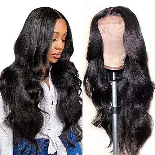 180% Density Brazilian Virgin Human Hair Lace Front Wigs for Black Women - Pre Plucked with Baby Hair, 20 Inch Body Wave, Natural Color | Perfect for Daily Wear, Special Occasions & Protective Styling
