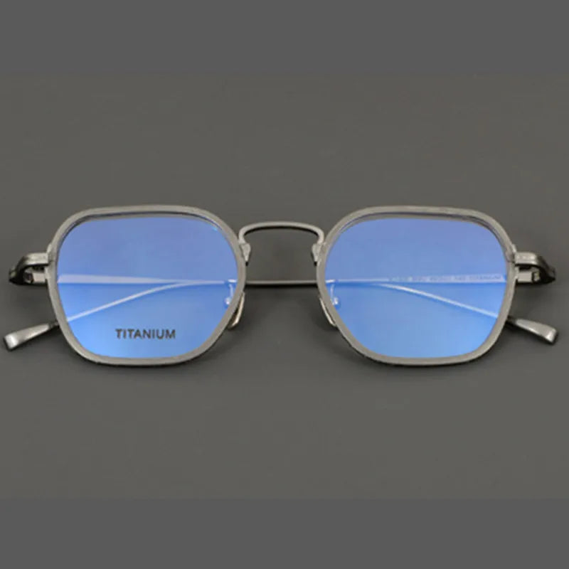 Stylish Aimee Unisex Full Rim Square Titanium Eyeglasses Frame 1110531 - Lightweight & Durable for Work, Reading & Fashion