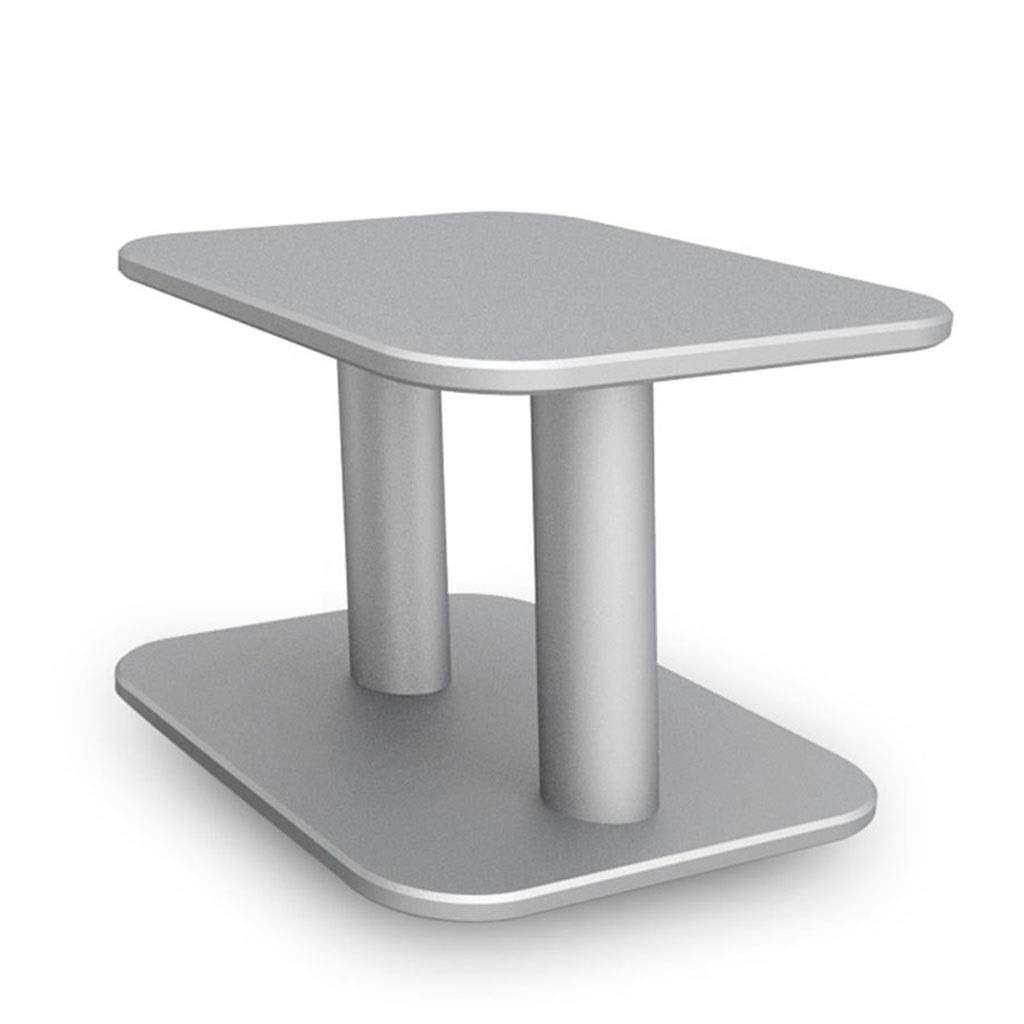 Premium Aluminum Alloy Speaker Stand - Adjustable Table & Floor Stand for Surround Sound, Bookshelf & Studio Speakers - Heavy Duty Metal Tripod Base (White, 14.2