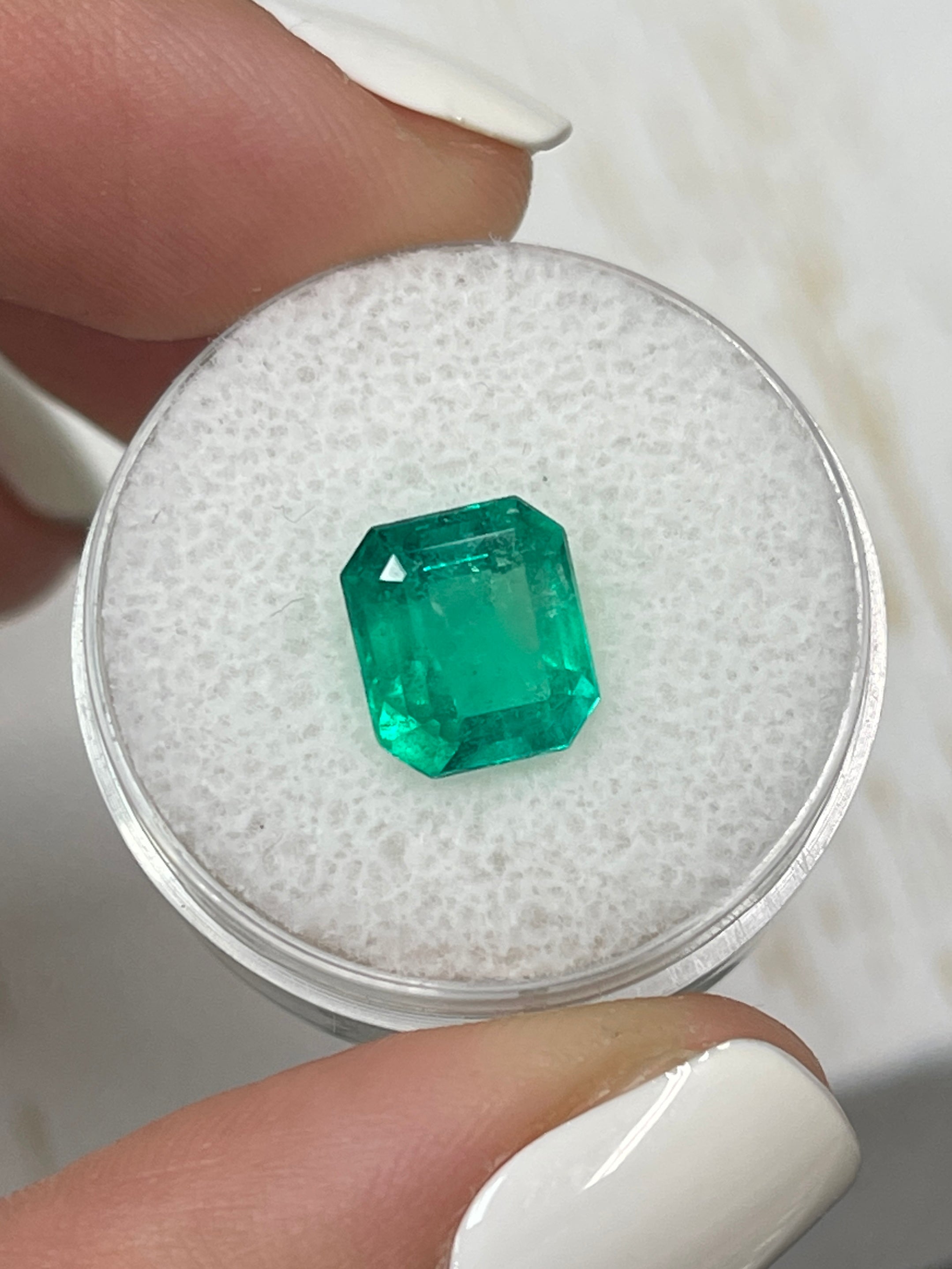 2.63 Carat Deep Bluish Natural Loose Colombian Emerald - Emerald Cut Gemstone for Jewelry Making, Engagement Rings & Luxury Gifts