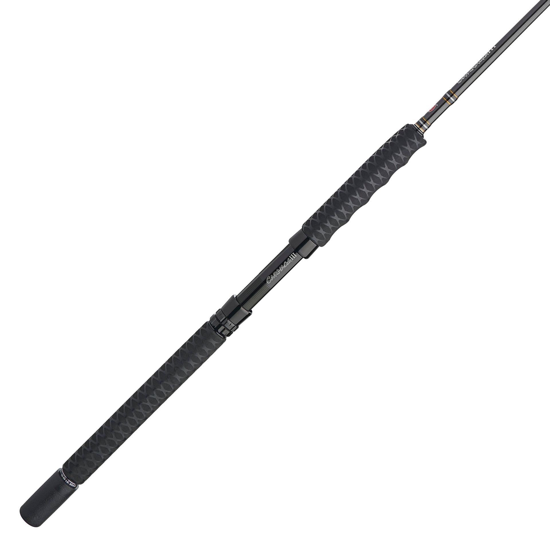 Carnage® III Spinning Boat Rod - Saltwater Fishing Rod for Offshore & Inshore Angling - Perfect for Deep Sea, Pier, and Boat Fishing Adventures