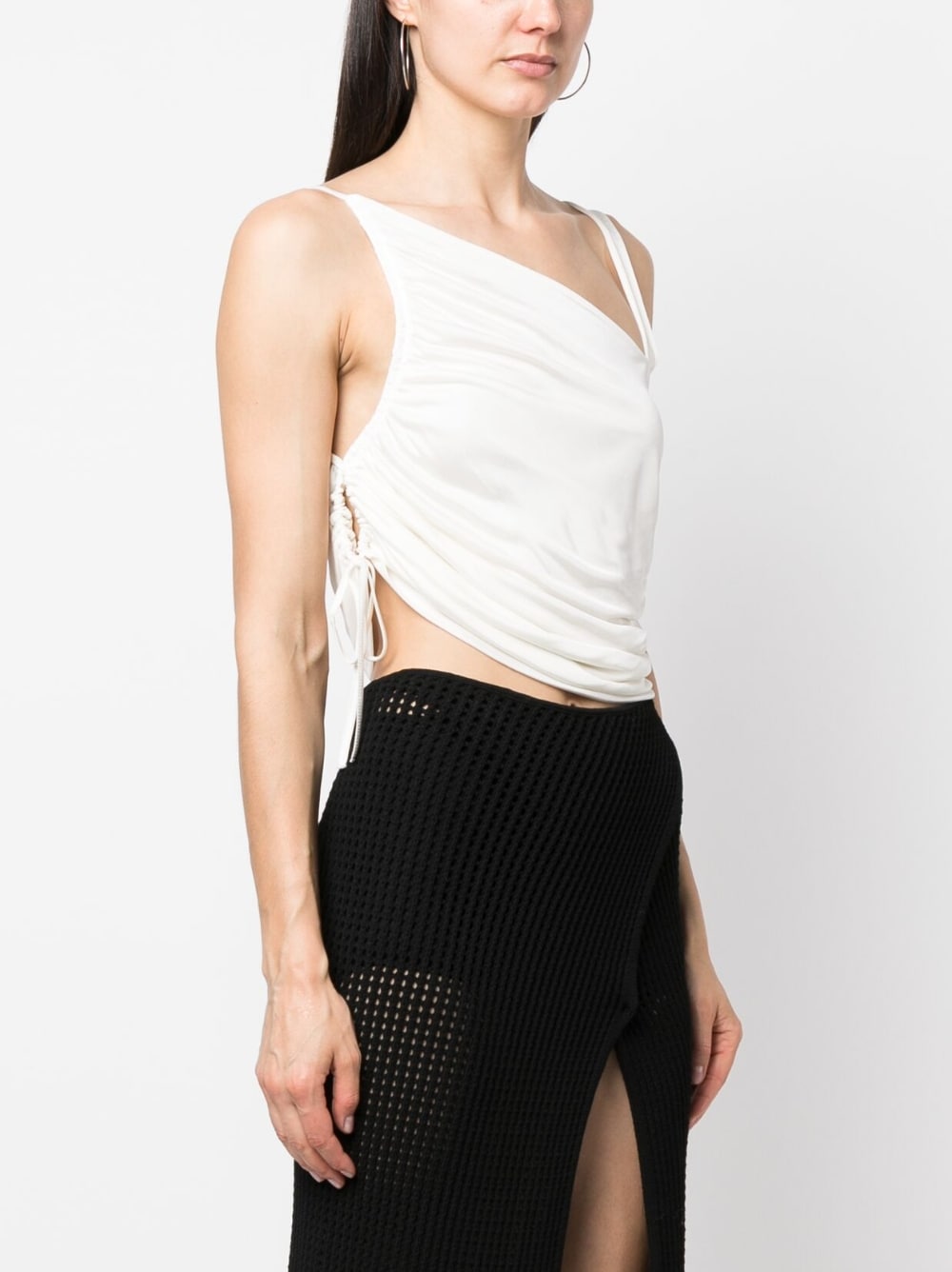 Andrea Adamo Women's White Blouse - Elegant Casual & Office Wear for Everyday Style