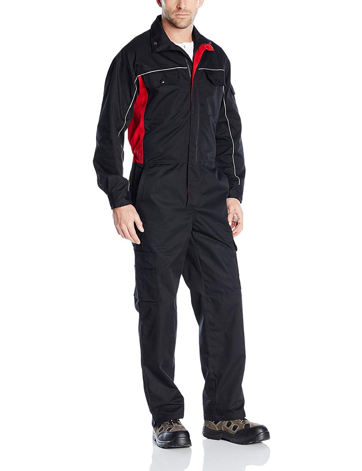 JOBMAN Men's Easy On Workwear Coveralls - Durable & Comfortable Coverall for Construction, Mechanics & Industrial Work
