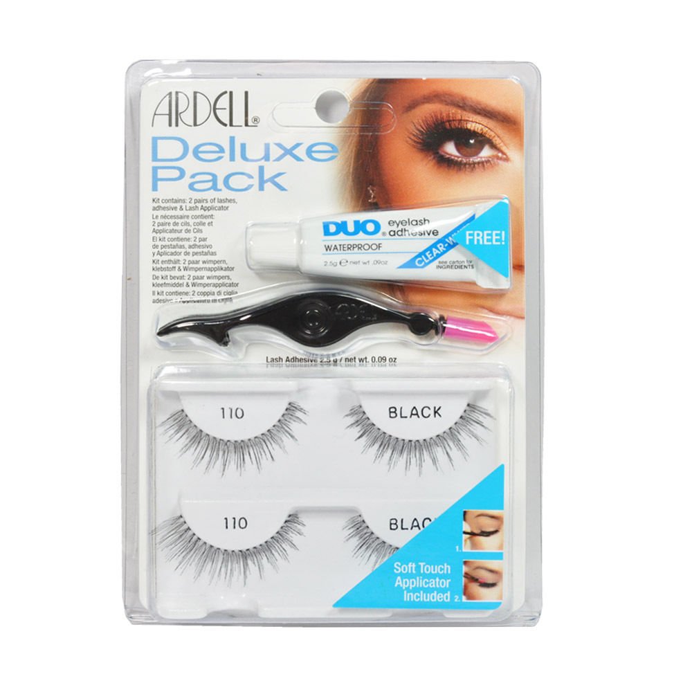 Ardell 110 Black False Eyelashes - Deluxe Pack for Natural Volume & Length | Perfect for Daily Wear, Parties & Special Occasions