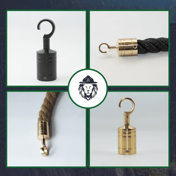 Heavy Duty Brass Rope Hook - 1 Inch, Weatherproof & Anti-Rust for Outdoor Use