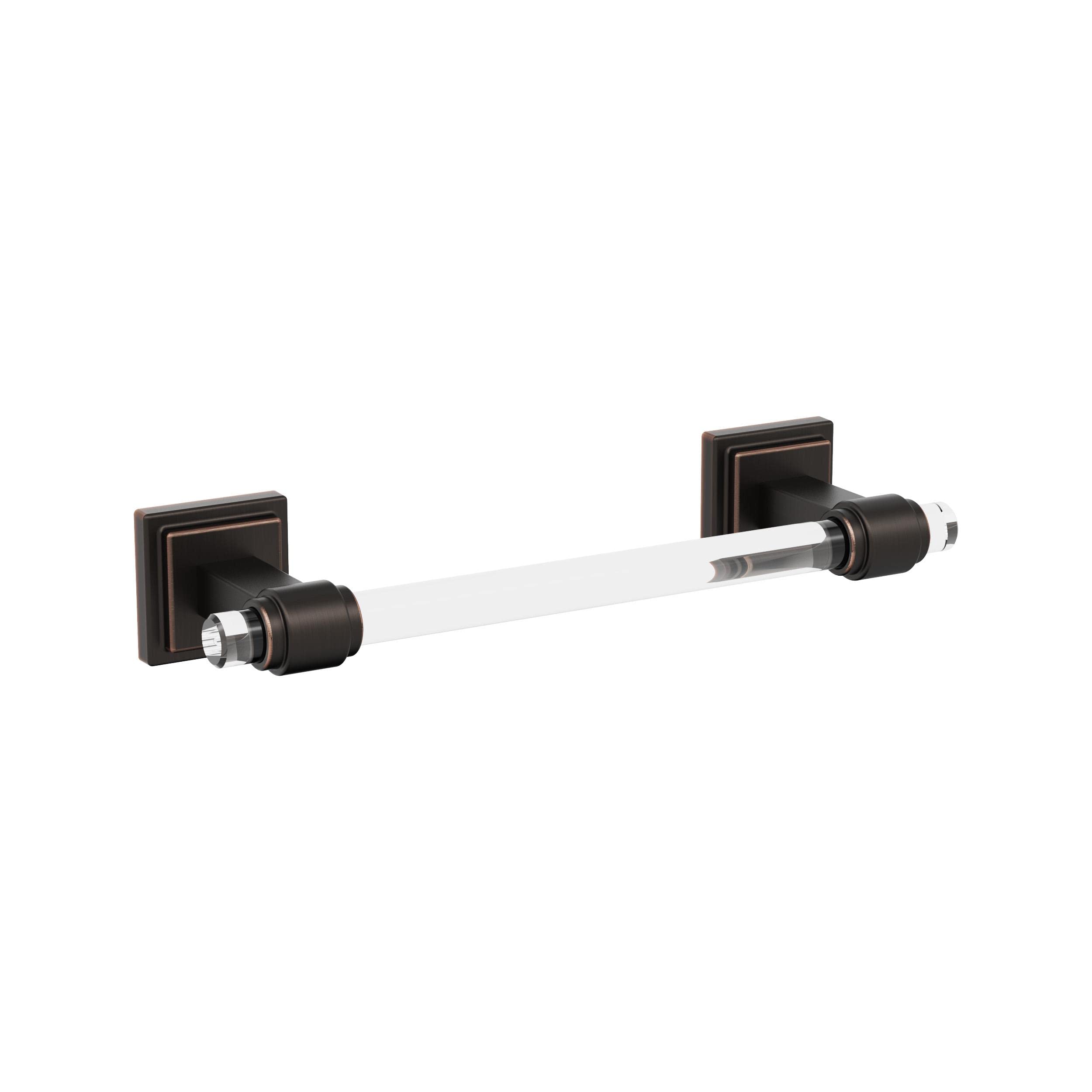 Amerock BH36065CORB 8-Inch Oil-Rubbed Bronze Towel Bar - Modern Bathroom Towel Rack Holder for Bathrooms, Powder Rooms & Spa Areas | Glacio Collection | Durable Bath Hardware & Accessories (203mm)