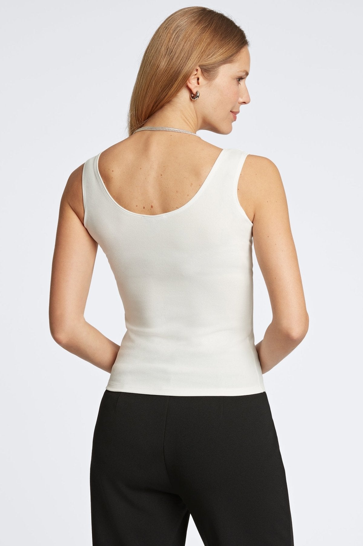 Georgia Knit Crepe Sleeveless Tank Top for Women - Soft Stretchy Summer Casual Wear - Perfect for Beach, Yoga & Everyday Outfits