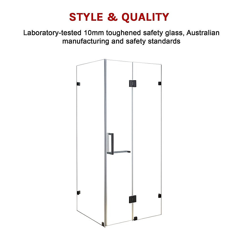 10mm Frameless Glass Shower Screen 1200x800mm - Modern Bathroom Enclosure by Della Francesca | Perfect for Walk-in Showers, Wet Rooms & Spa Bathrooms