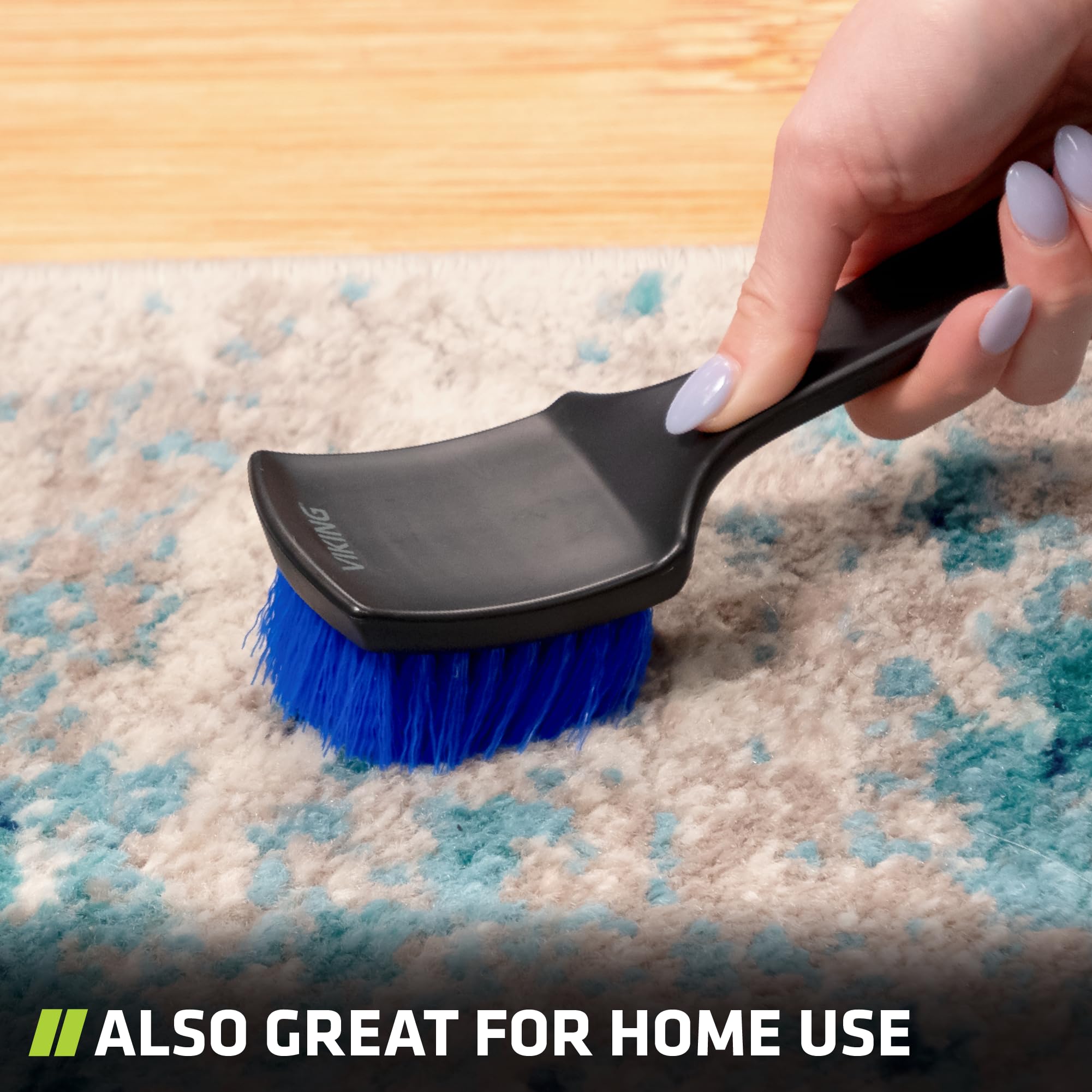 Viking Heavy-Duty Carpet Cleaning Brush for Floor Mats, Car Interior & Home – Durable Scrub Brush (8.3