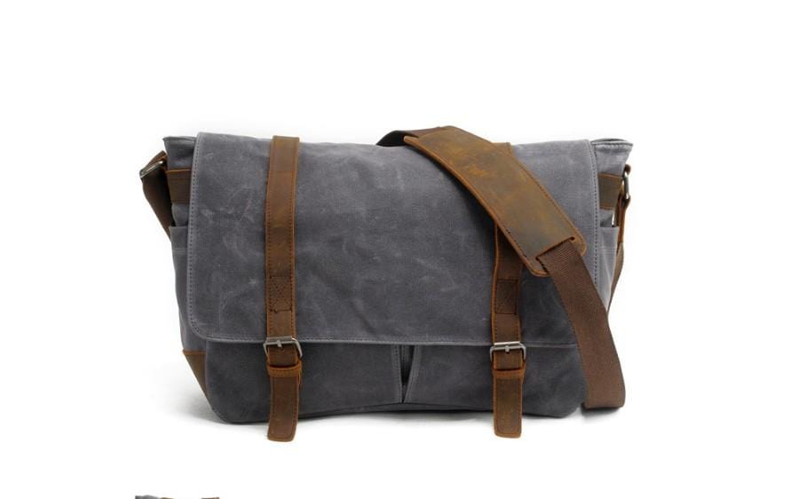 Durable Canvas Laptop Messenger Bag - Water-Resistant Shoulder Handbag for Men & Women - Perfect for Work, Travel & College Commute