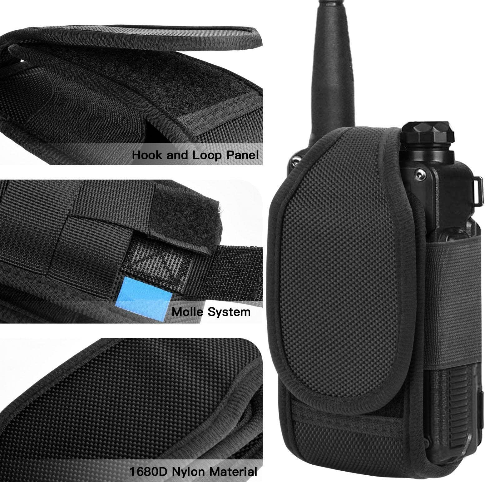 Waterproof Radio Shoulder Holster - Heavy Duty Walkie Talkie Chest Holder Pouch for Motorola, Baofeng & More | Compatible with Backpacks, Duffel Bags & Tactical Gear | Perfect for Construction, Hiking & Outdoor Adventures