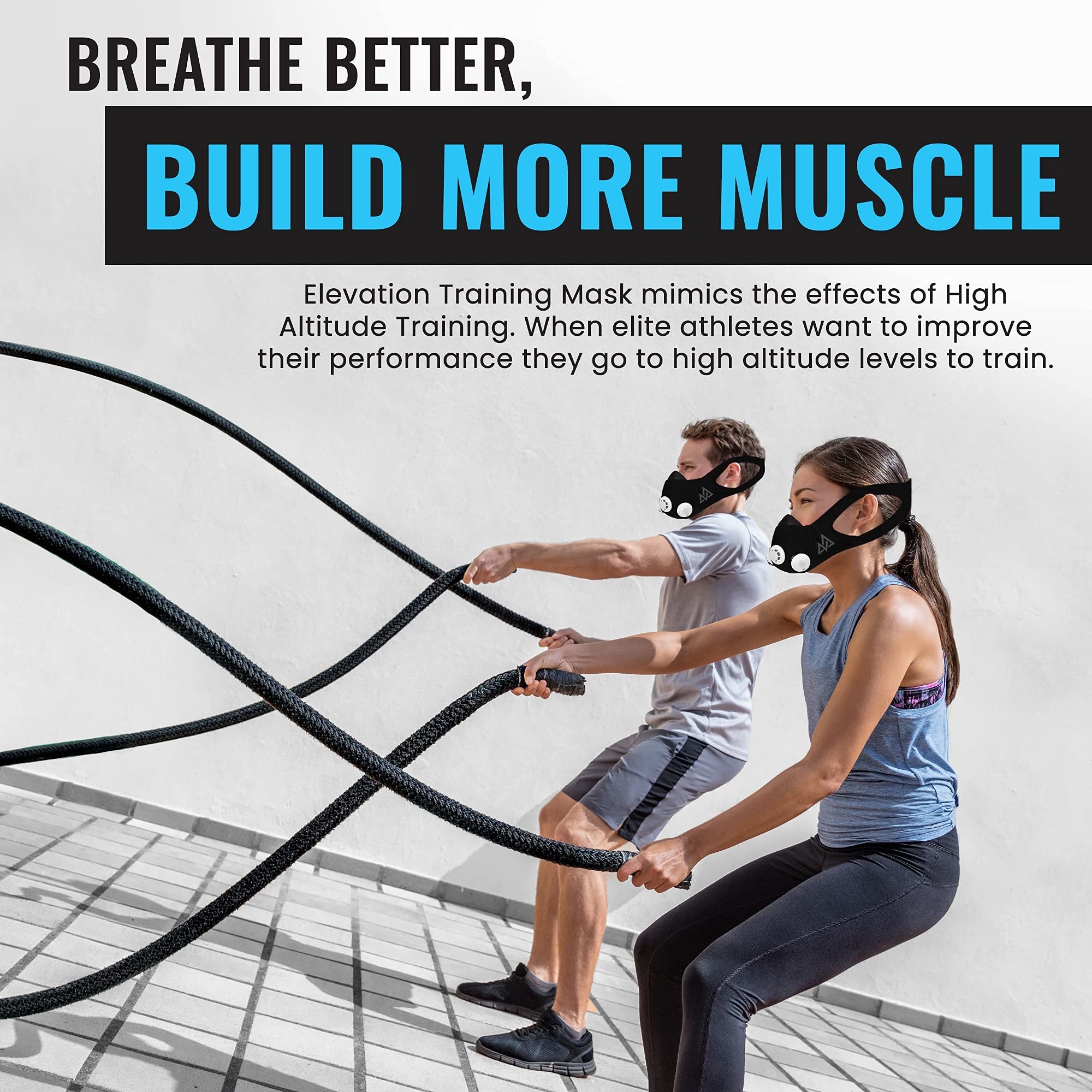 Elevation Training Mask 2.0 - Blackout Edition for High-Altitude Workouts | Breath Resistance Fitness Gear for Running, Cycling & Gym Training | Improve Endurance & Performance