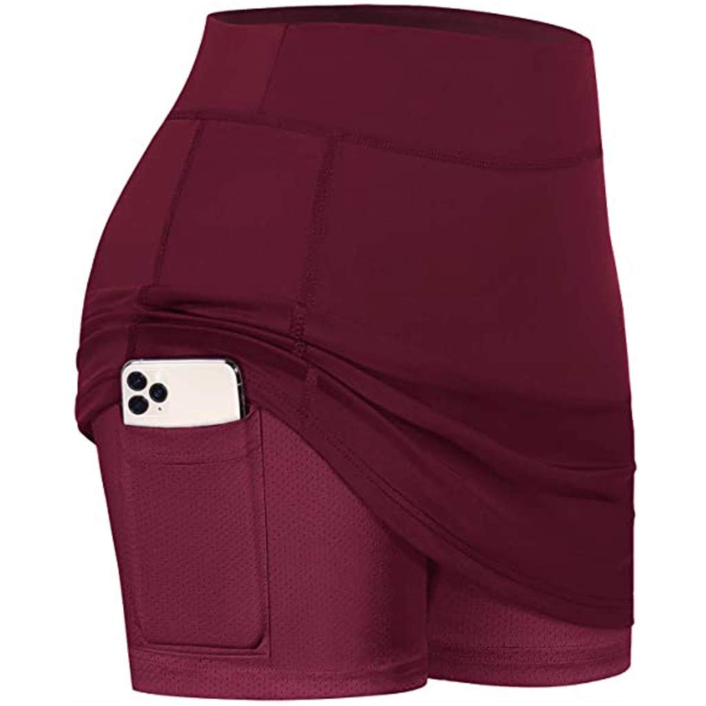 Ulanda Women's Active Stretchy Pleated Tennis Skirt - Athletic Skort for Running, Golf & Workouts | Breathable Comfort for Sports & Casual Wear