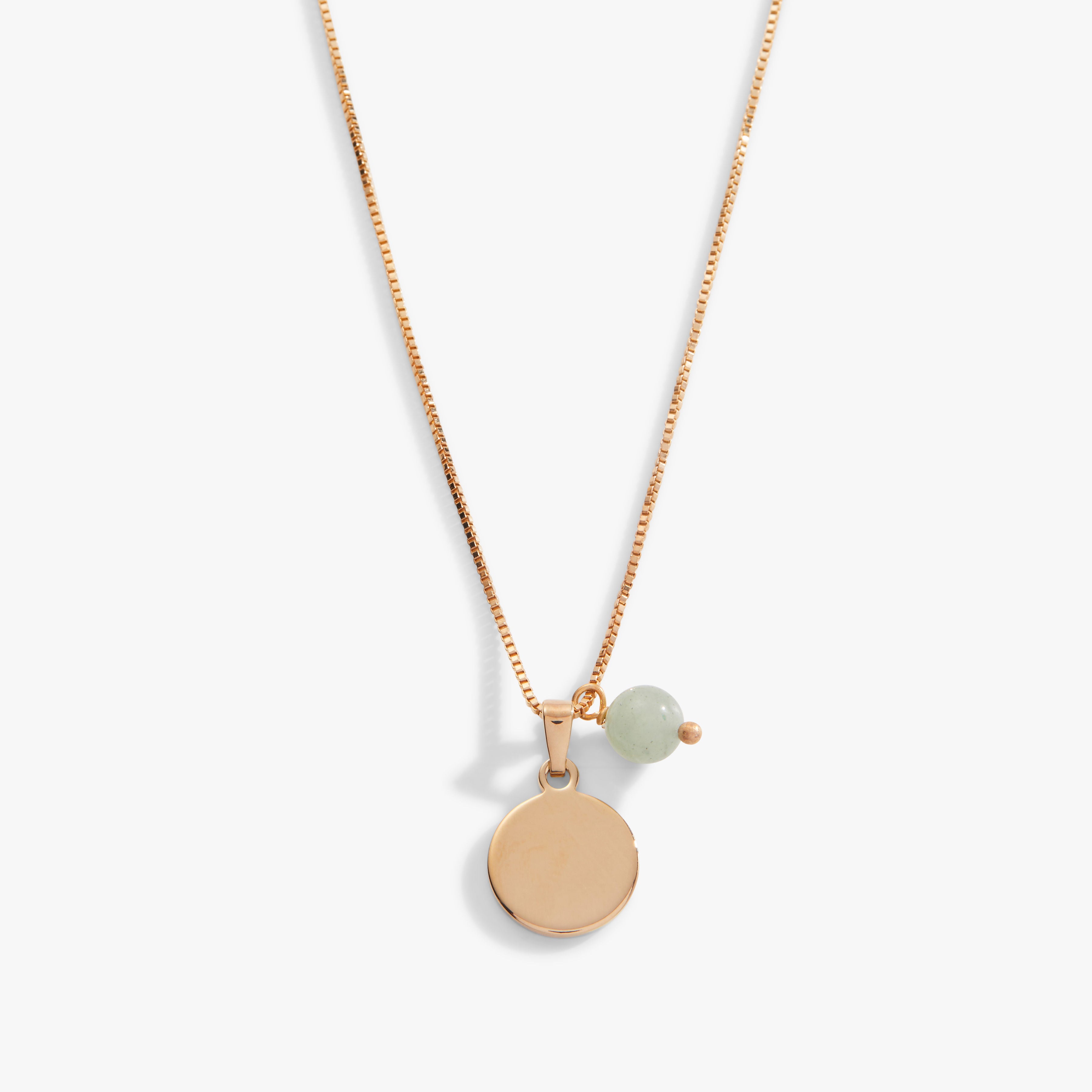 Circle Charm & Aventurine Bead Necklace - Elegant Boho Jewelry for Women | Perfect for Everyday Wear, Meditation & Spiritual Healing