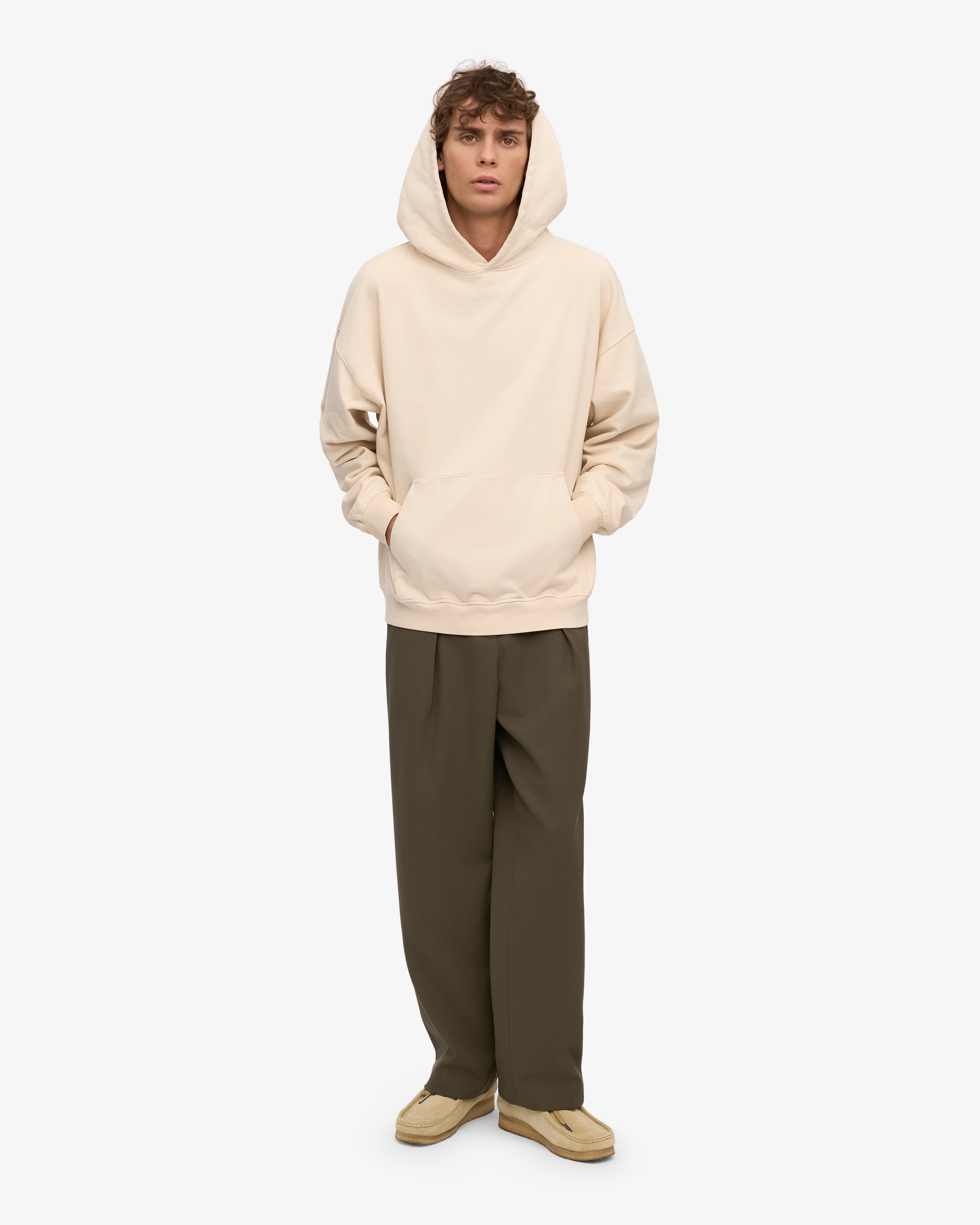 Organic Oversized Hoodie - Ivory White | Soft & Cozy Unisex Pullover for Men & Women | Perfect for Casual Wear, Lounging & Outdoor Activities