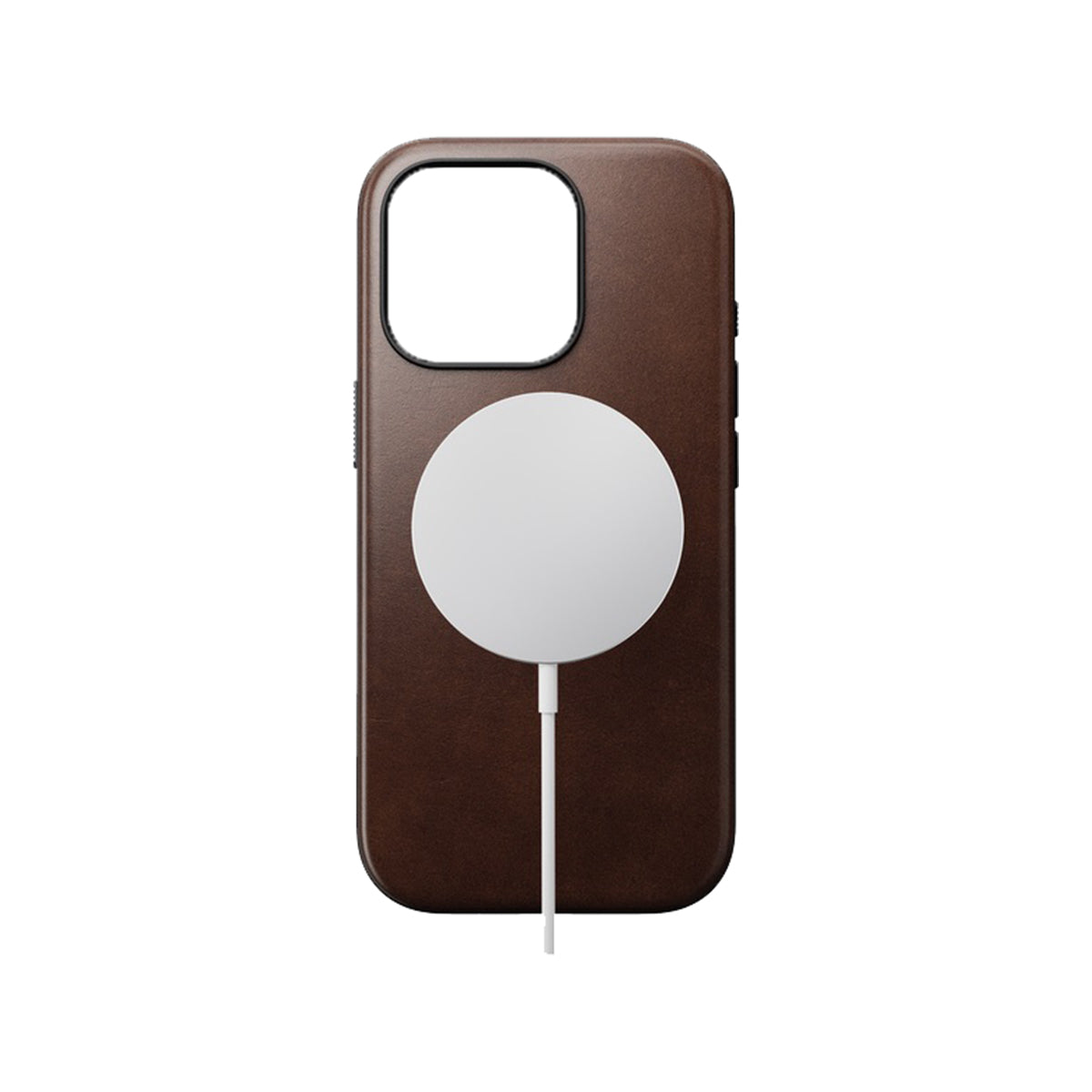 Premium NOMAD Horween Leather Case for iPhone 16 Pro - Rustic Barn Brown - Slim Protective Cover for Everyday Use, Business & Travel