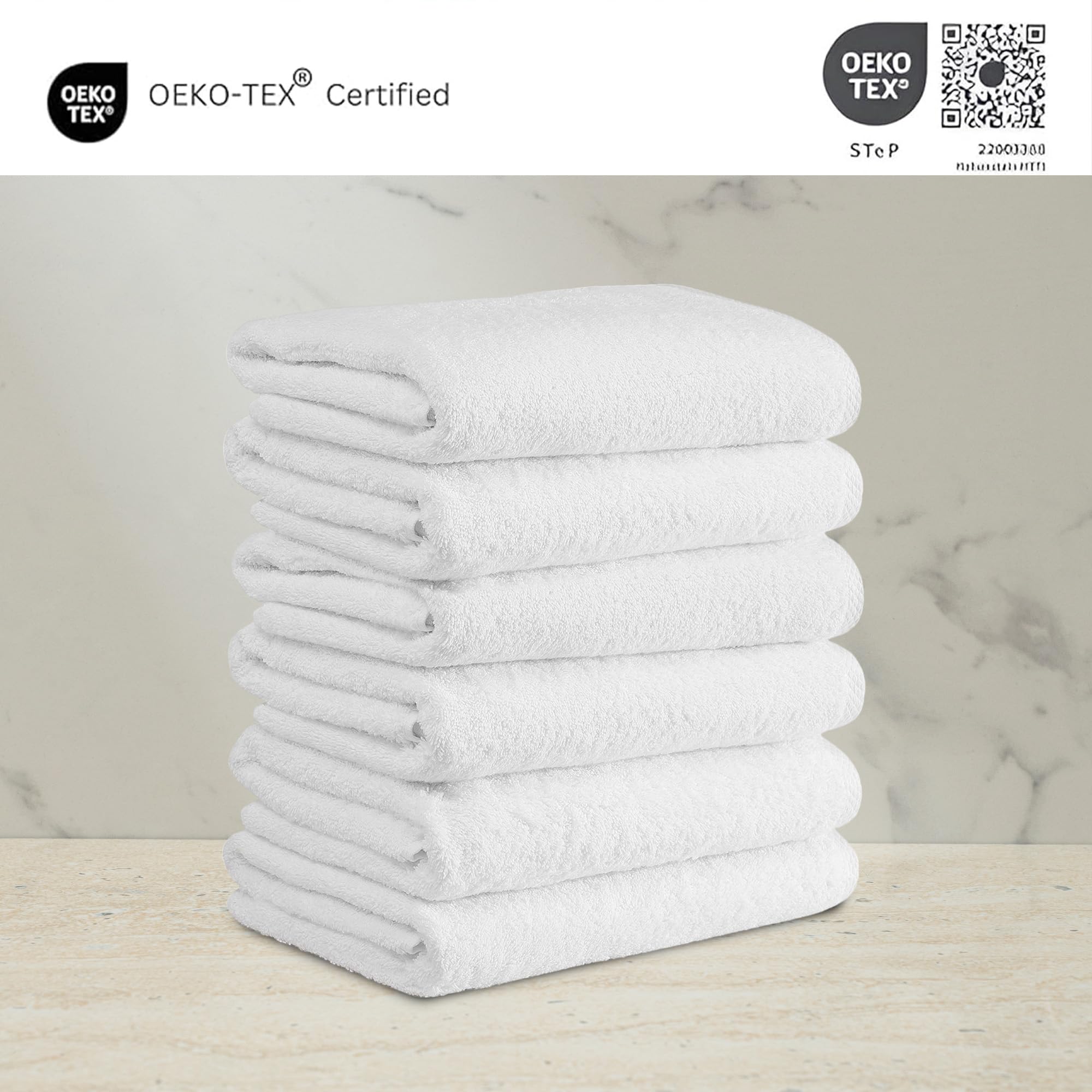 Premium 120-Piece Classic Turkish Cotton Hand Towels Set - 100% Natural Quick-Dry Bath Towels for Hotels, Spas & Home Use | Ultra Absorbent 16