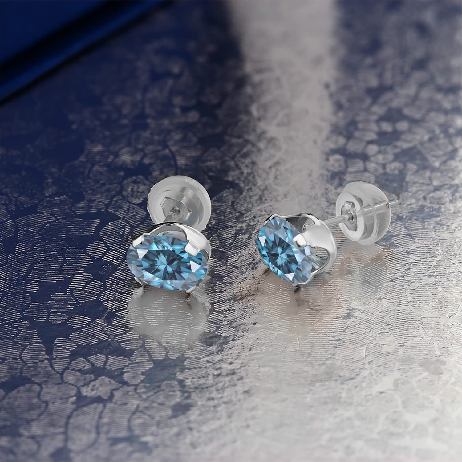 14K Yellow or White Gold 8X6MM Oval Birthstone Stud Earrings for Women & Men | Gemstone Jewelry Gift for Anniversary, Birthday & Special Occasions