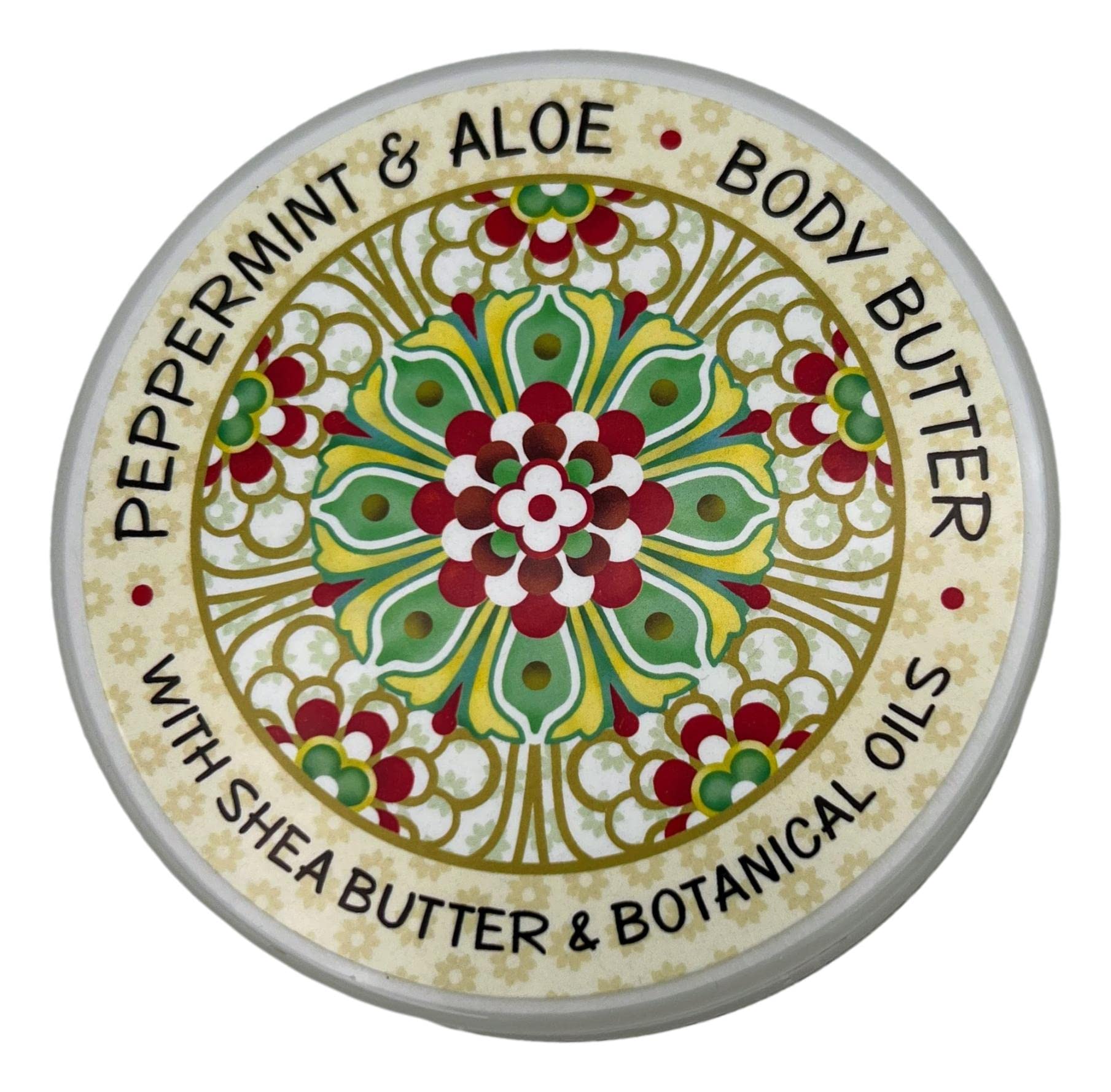 Greenwich Bay Trading Company Peppermint & Aloe Shea Cocoa Butter Body Lotion - Moisturizing Cream for Dry Skin - 8 oz Tub - Perfect for Winter Care & Spa Relaxation