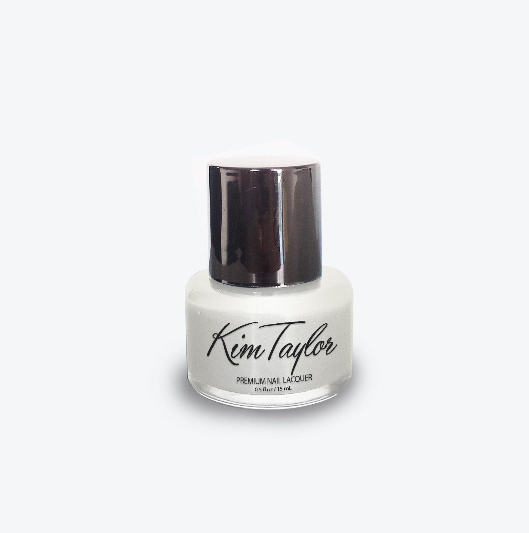 Kim Taylor French White Nail Polish - Long Lasting High Gloss Nail Enamel for Manicure & Pedicure - Perfect for Weddings, Parties, and Everyday Wear