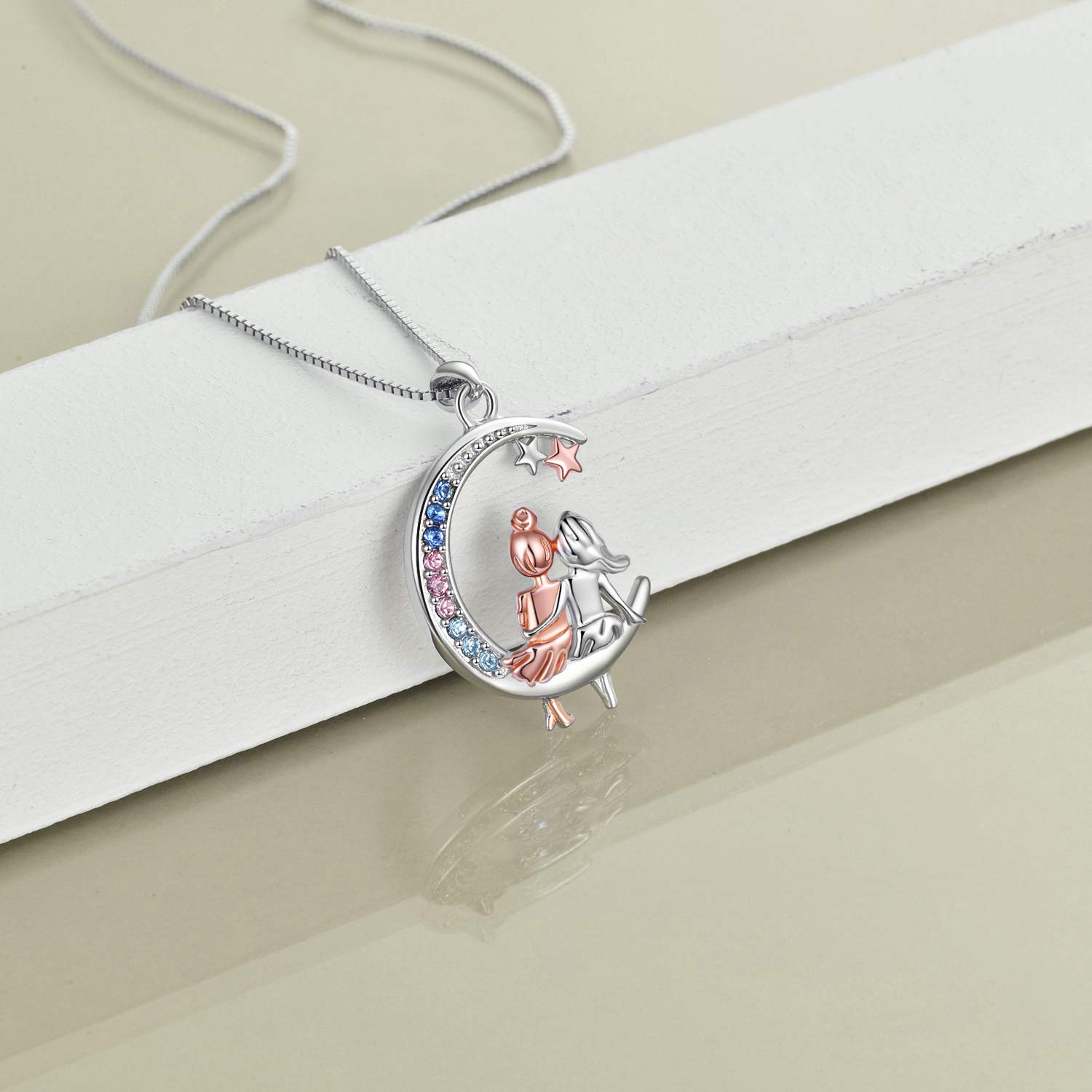 VONALA 3 Sisters Necklace - 925 Sterling Silver Friendship Jewelry for Women | Perfect Birthday Gift for Sisters, Best Friends & Loved Ones | Ideal for Anniversaries, Graduations & Special Occasions