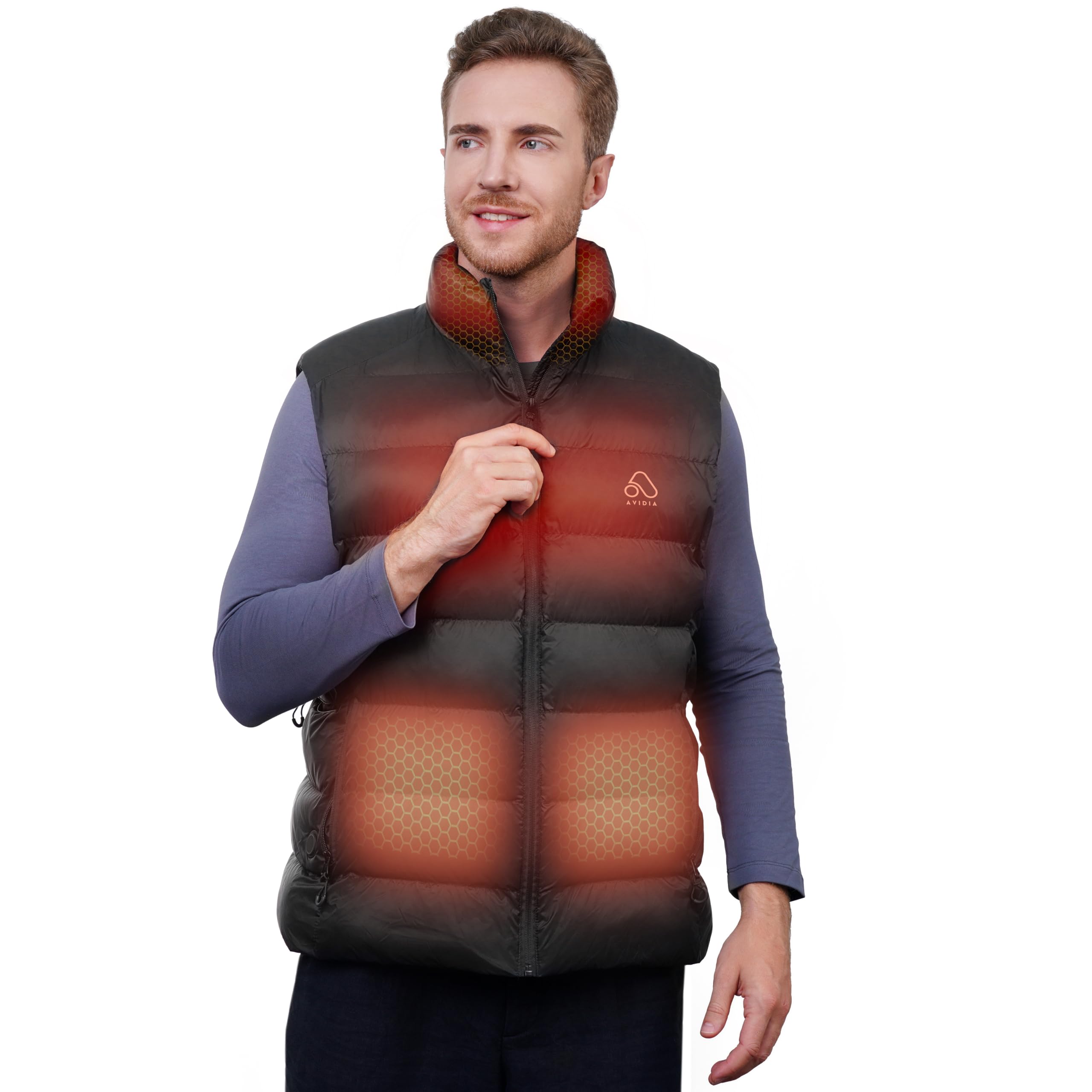 Heated Vest for Men with Rechargeable Battery Pack - Lightweight Fast Heating Winter Jacket - Perfect Christmas Gift for Him - Great for Outdoor Activities, Hiking & Cold Weather