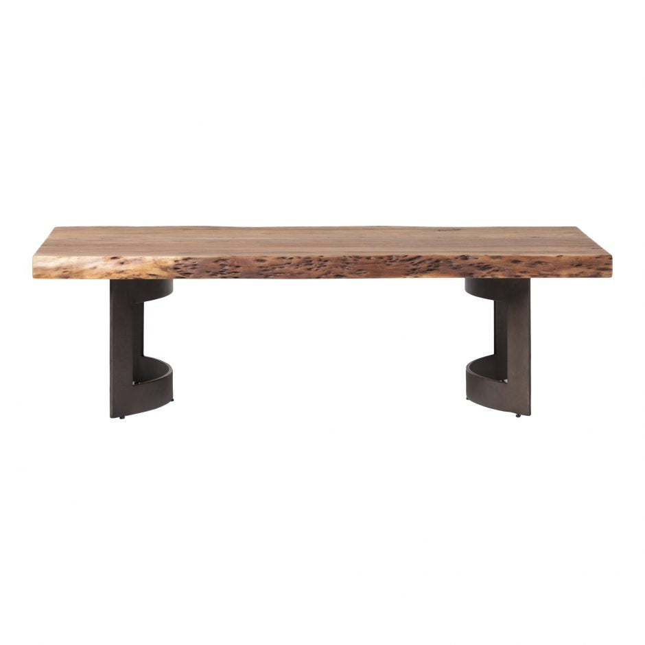 Modern Bent Coffee Table - Mid Century Style Wooden Living Room Furniture for Small Spaces - Perfect for Apartments, Lounges & Cozy Home Decor