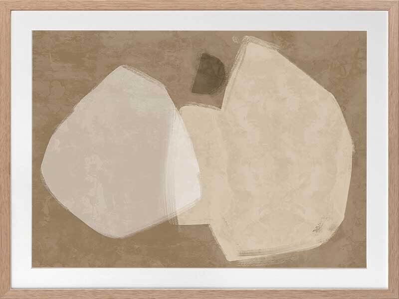 Balanced Brown Framed Art Print - Modern Wall Decor for Living Room, Bedroom & Office - Perfect Home Decoration Gift