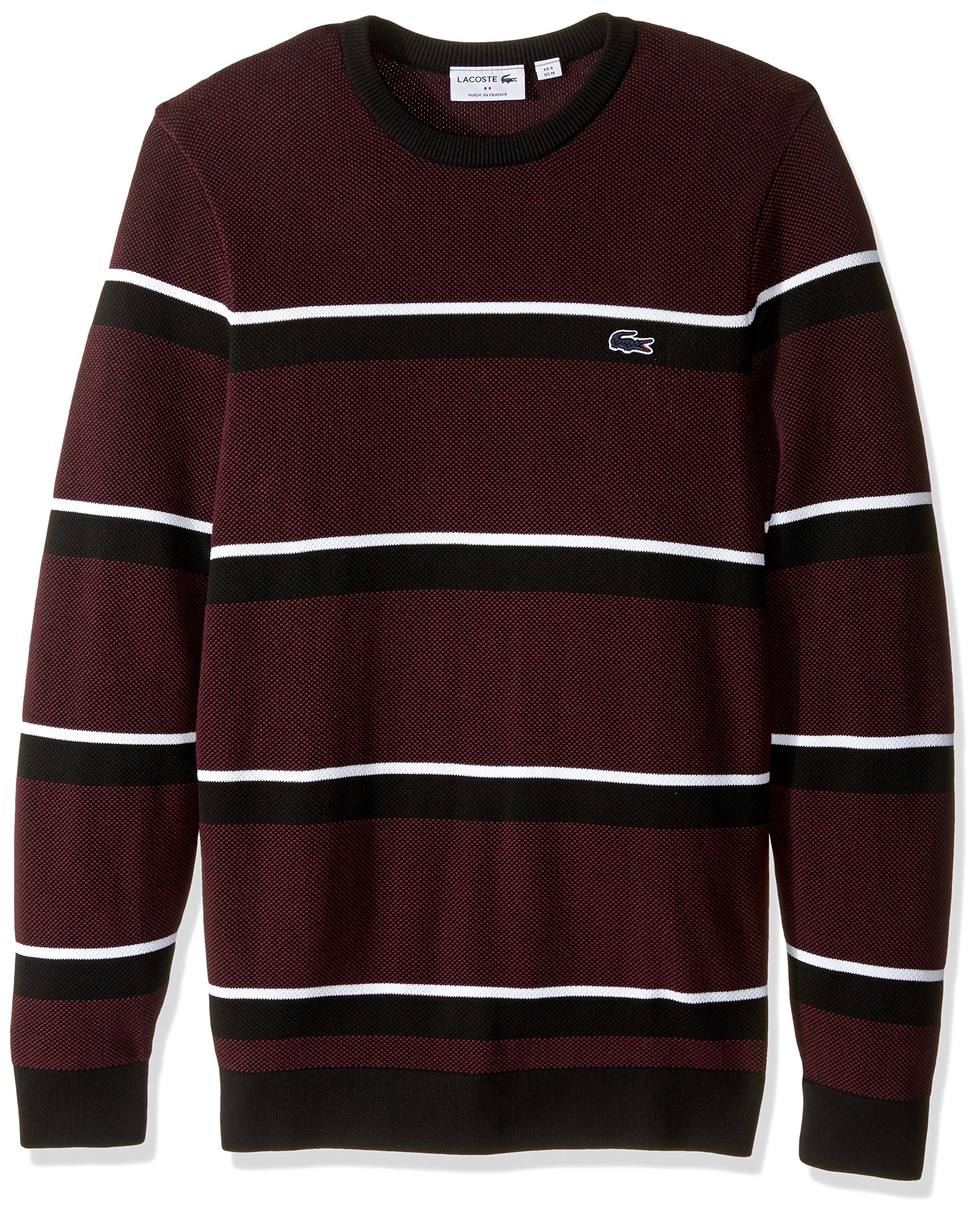 Lacoste Men's Classic French Made Long Sleeve Pique Stitch Crew Neck Polo Shirt - Perfect for Business Casual, Golf & Everyday Wear