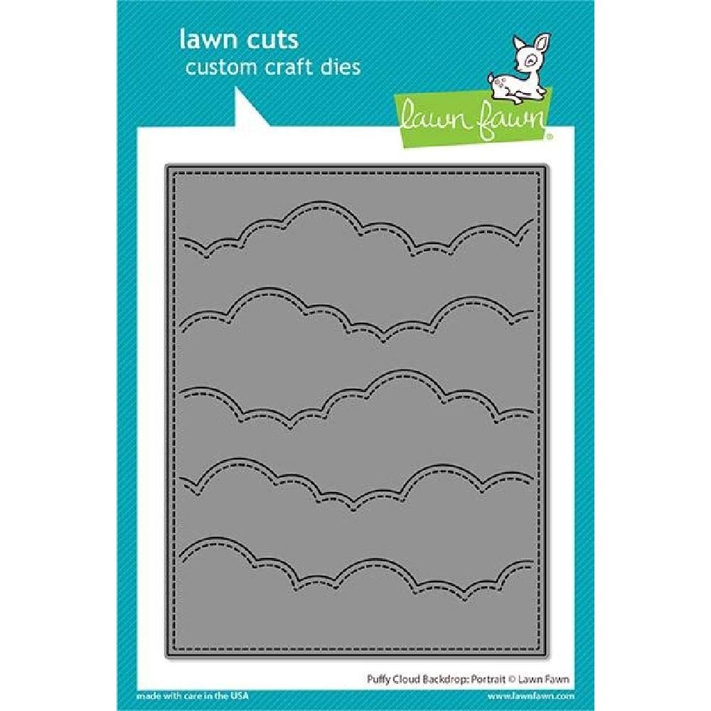 Lawn Fawn LF2352 Puffy Cloud Backdrop Die Set - Custom Craft Dies for Scrapbooking, Card Making & DIY Projects - Perfect for Photo Backdrops, Invitations & Paper Crafts