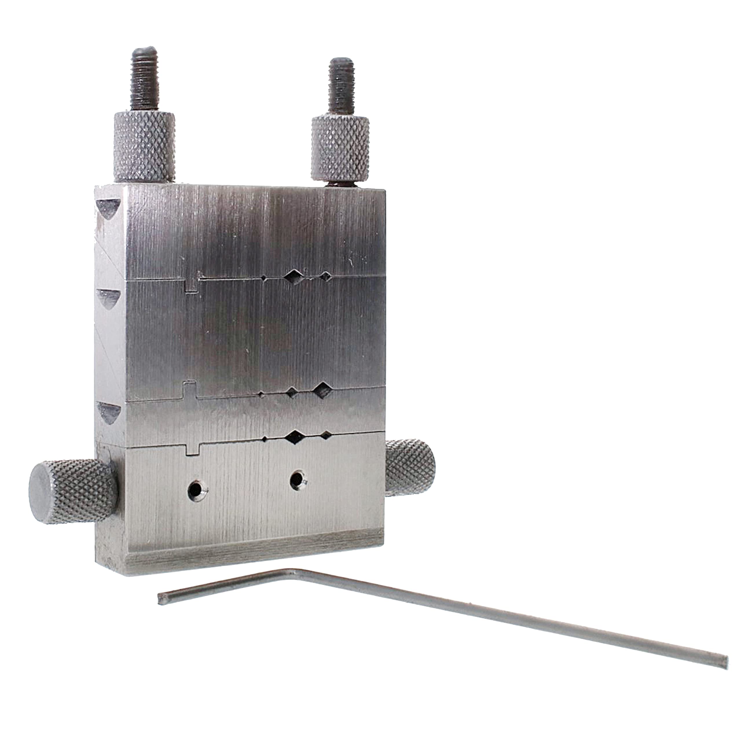 The Beadsmith Miter Cutting Vise Jig – Swiss Style Steel Tool (3” x 2.75”) for Jewelry Making, Metalworking – Perfect for Filing Small Metal, Creating Flat Ends on Wire & Tubing – Forms 40, 60 & 90-Degree Angles – Ideal for DIY Crafts, Jewelry Design, and Metal Fabrication Projects
